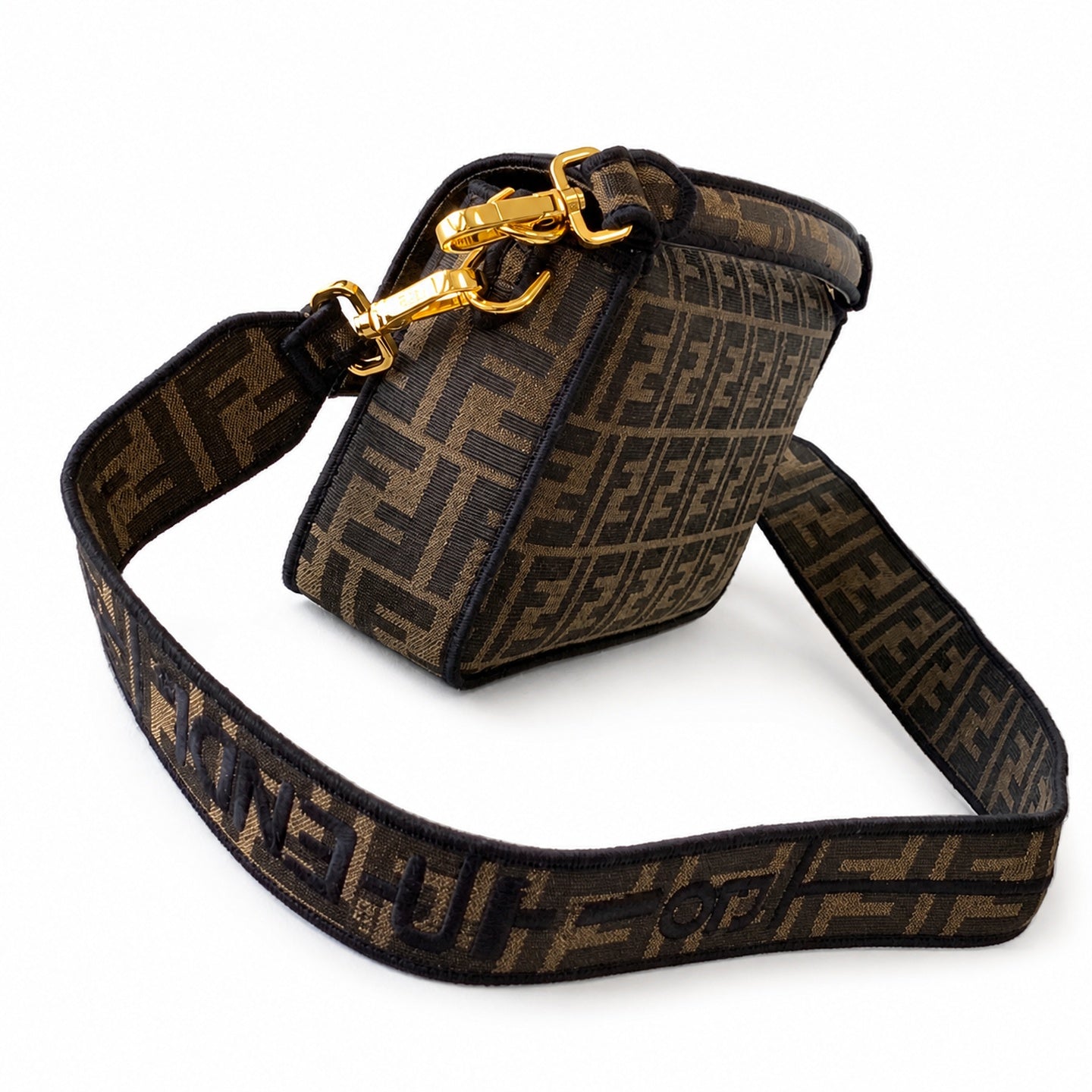 Fendi Baguette Embroidered Black Handbag
