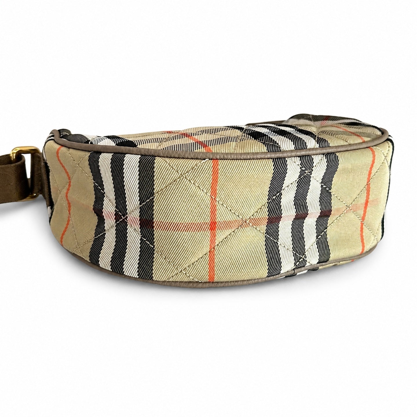 Burberry Horseshoe Quilted Check Crossbody Bag