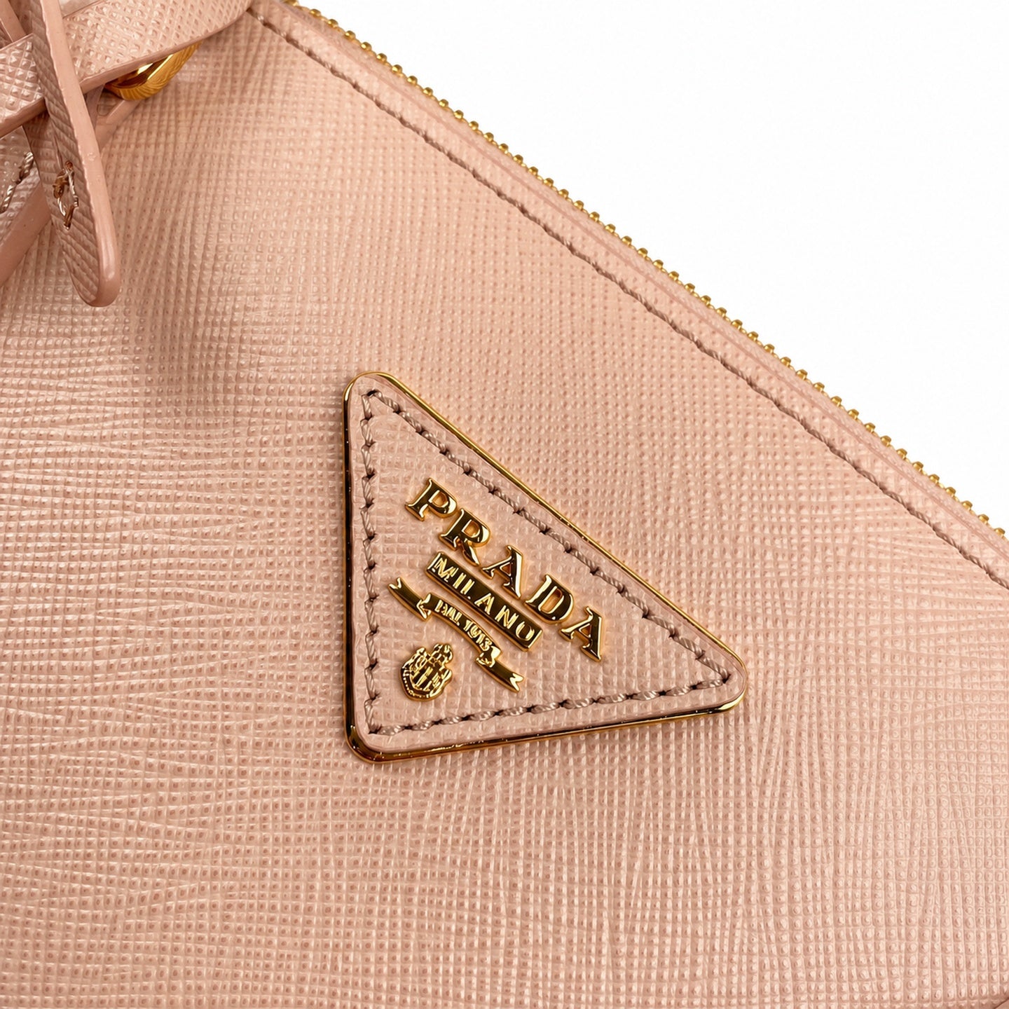 Prada Saffiano Large Leather Gold Bag