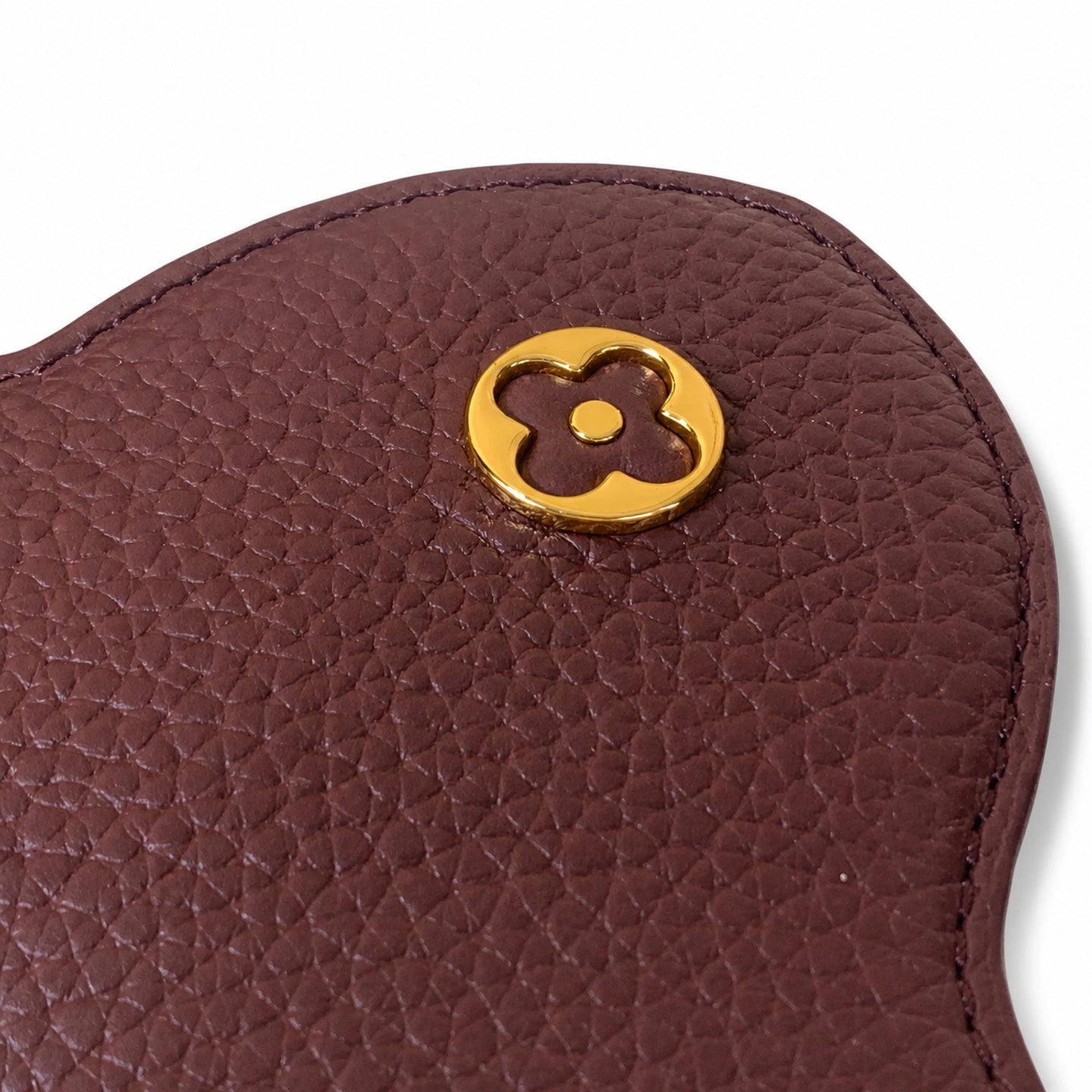Louis Vuitton Capucines Leather White Gold Burgundy Handbag