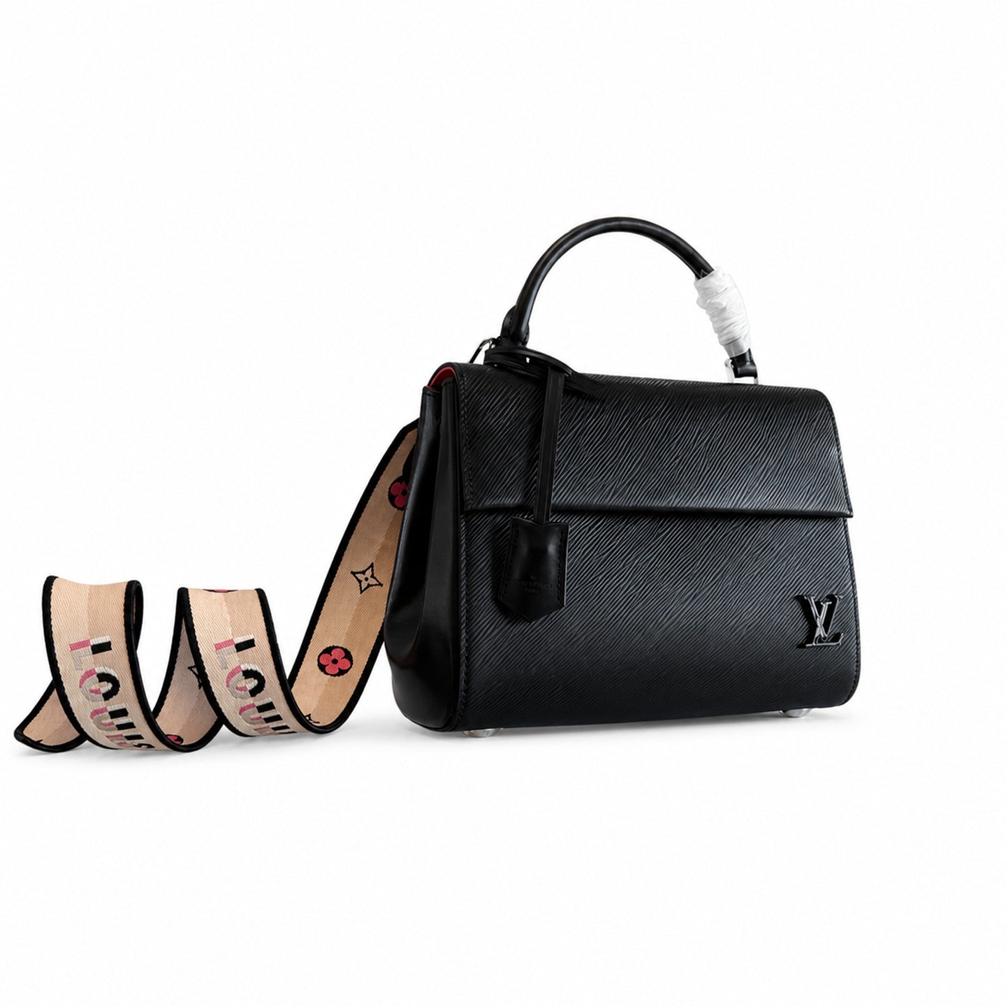 Louis Vuitton Reversible Jacquard Leather Black Handbag