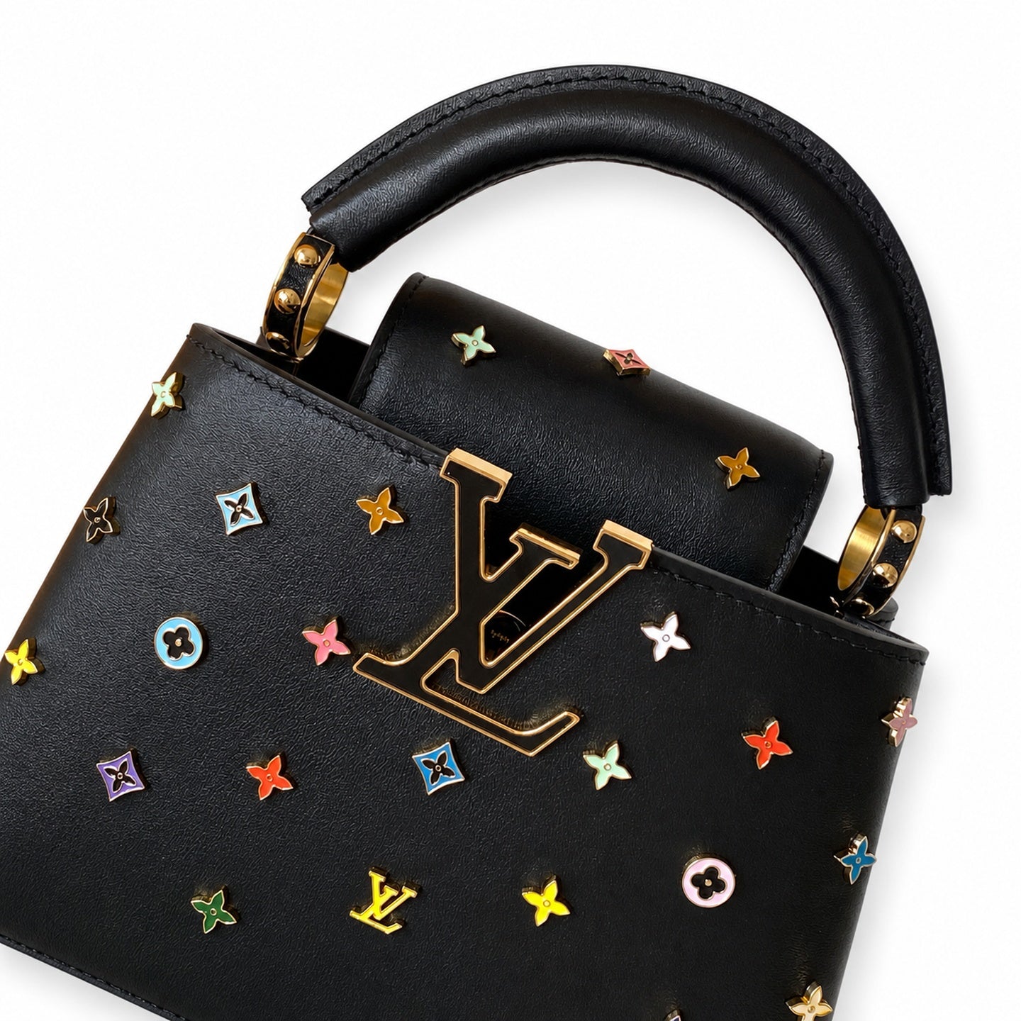 Louis Vuitton Takashi Murakami Leather Black White Handbag