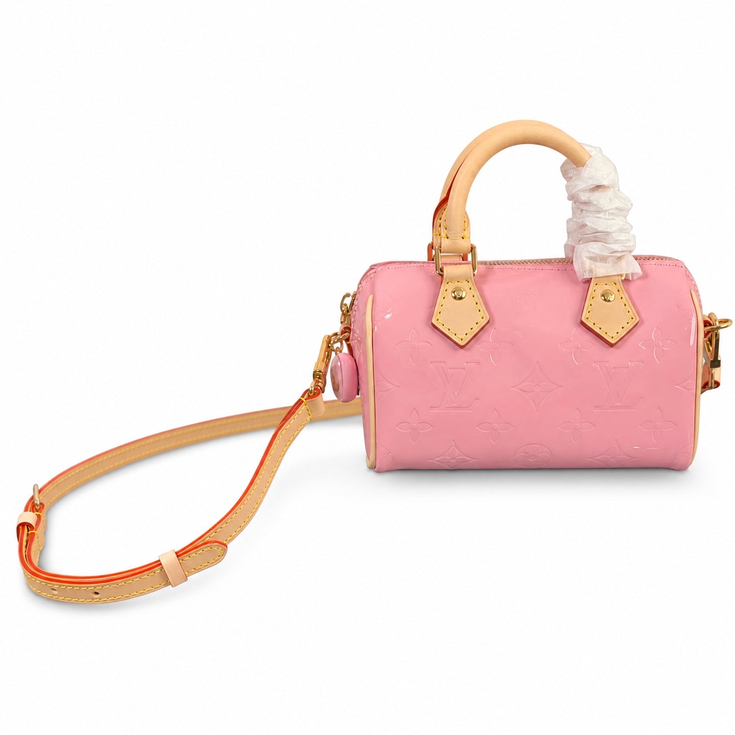 Louis Vuitton Speedy Leather Pink Handbag