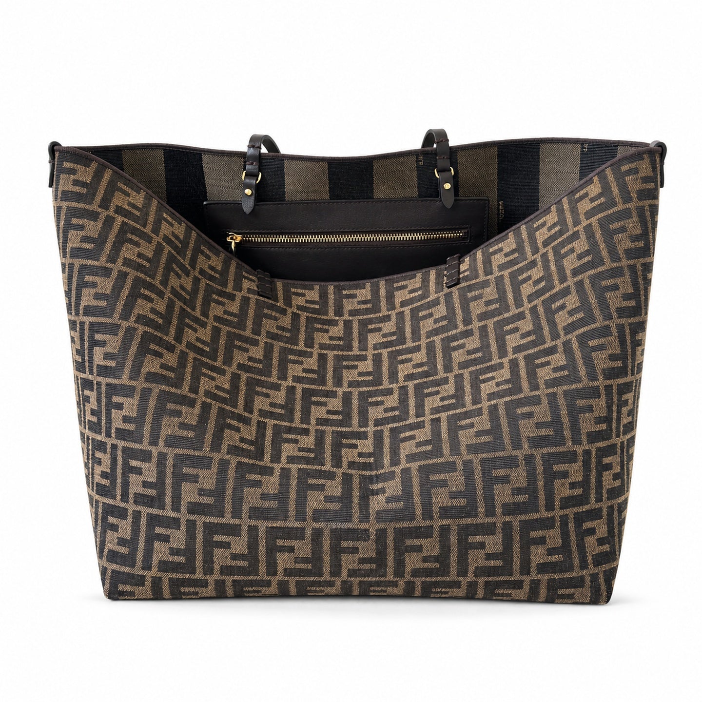 Fendi Roll Reversible Brown Bag
