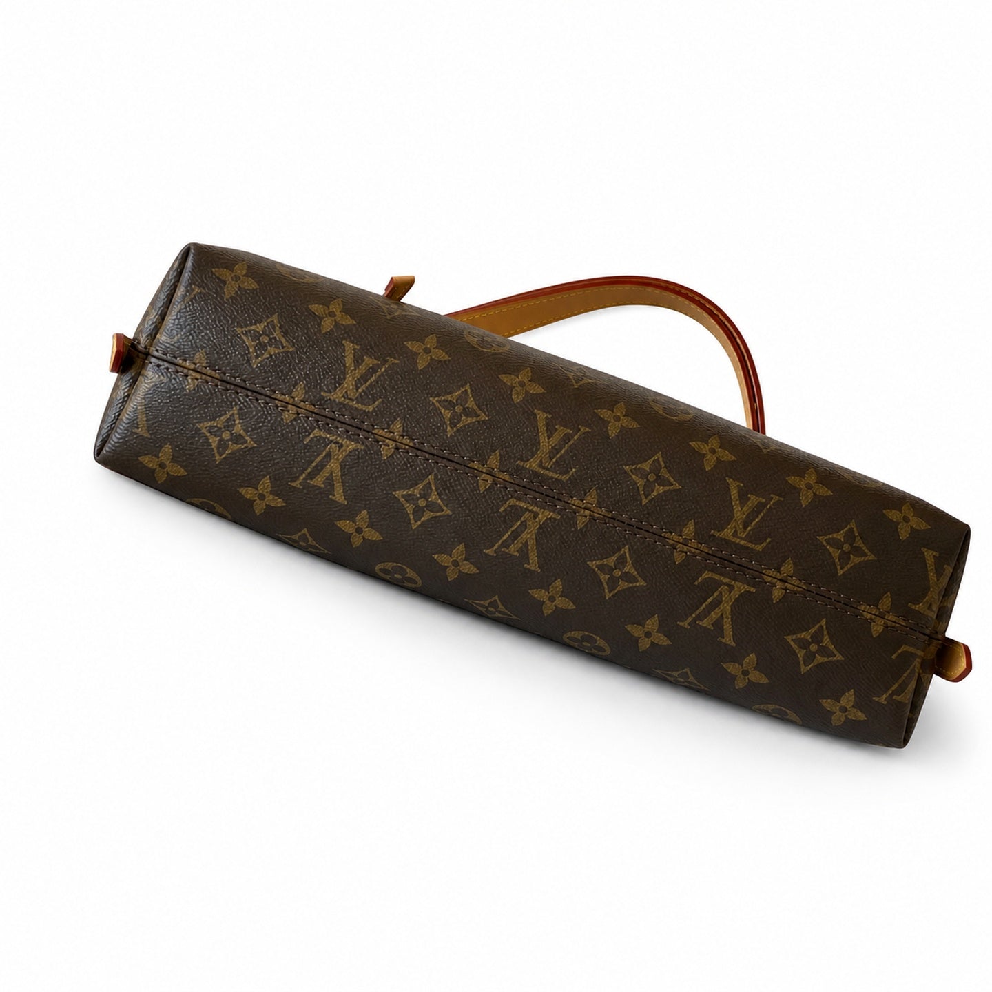 Louis Vuitton CarryAll Large Canvas Leather White Gold Handbag