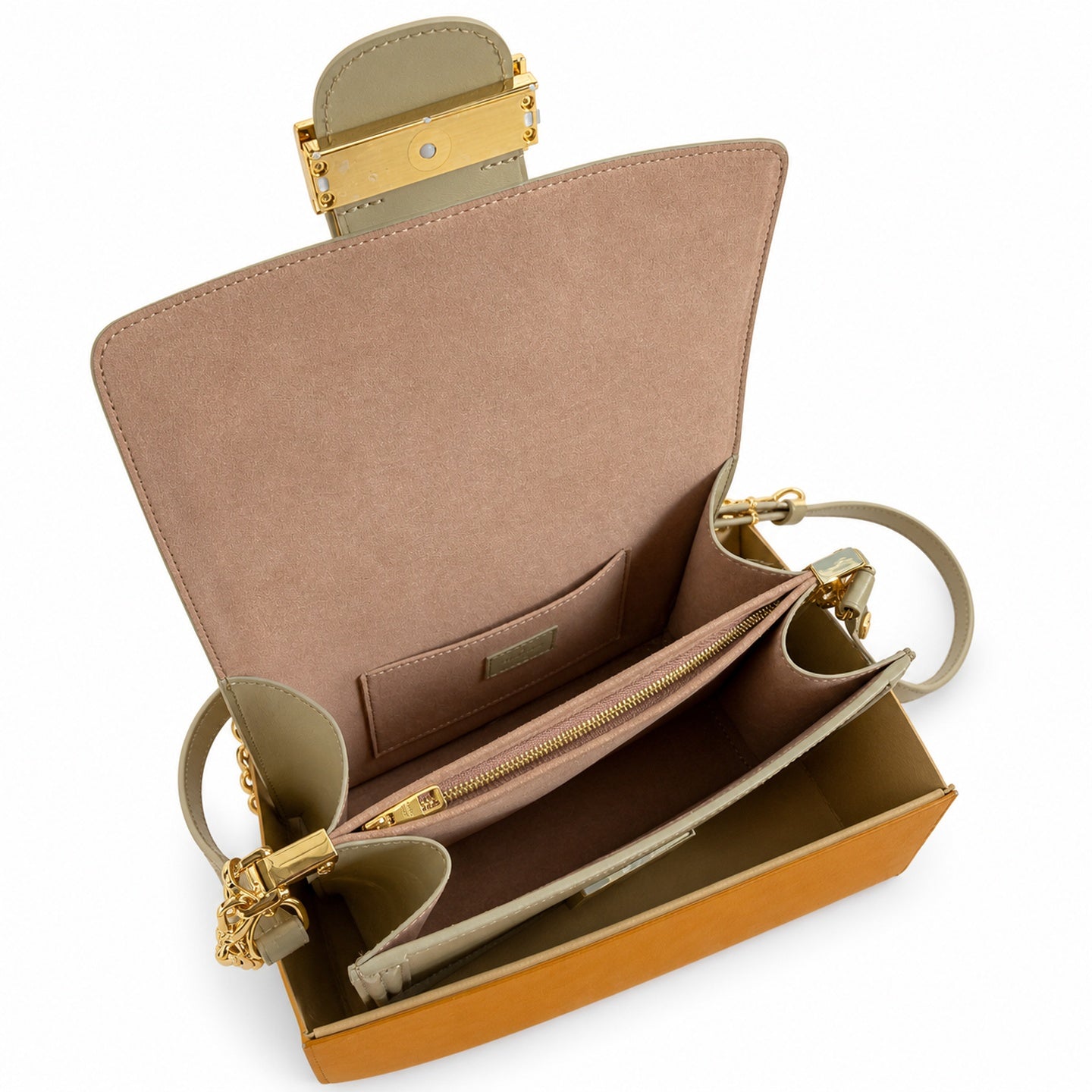 Louis Vuitton Dauphine Medium Leather Khaki Handbag