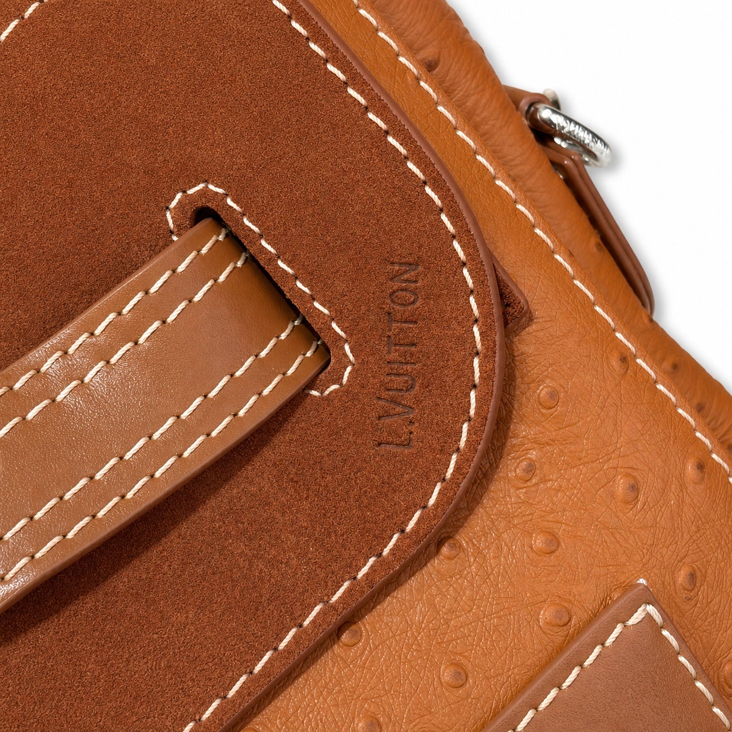 Louis Vuitton Suede Leather Brown Handbag