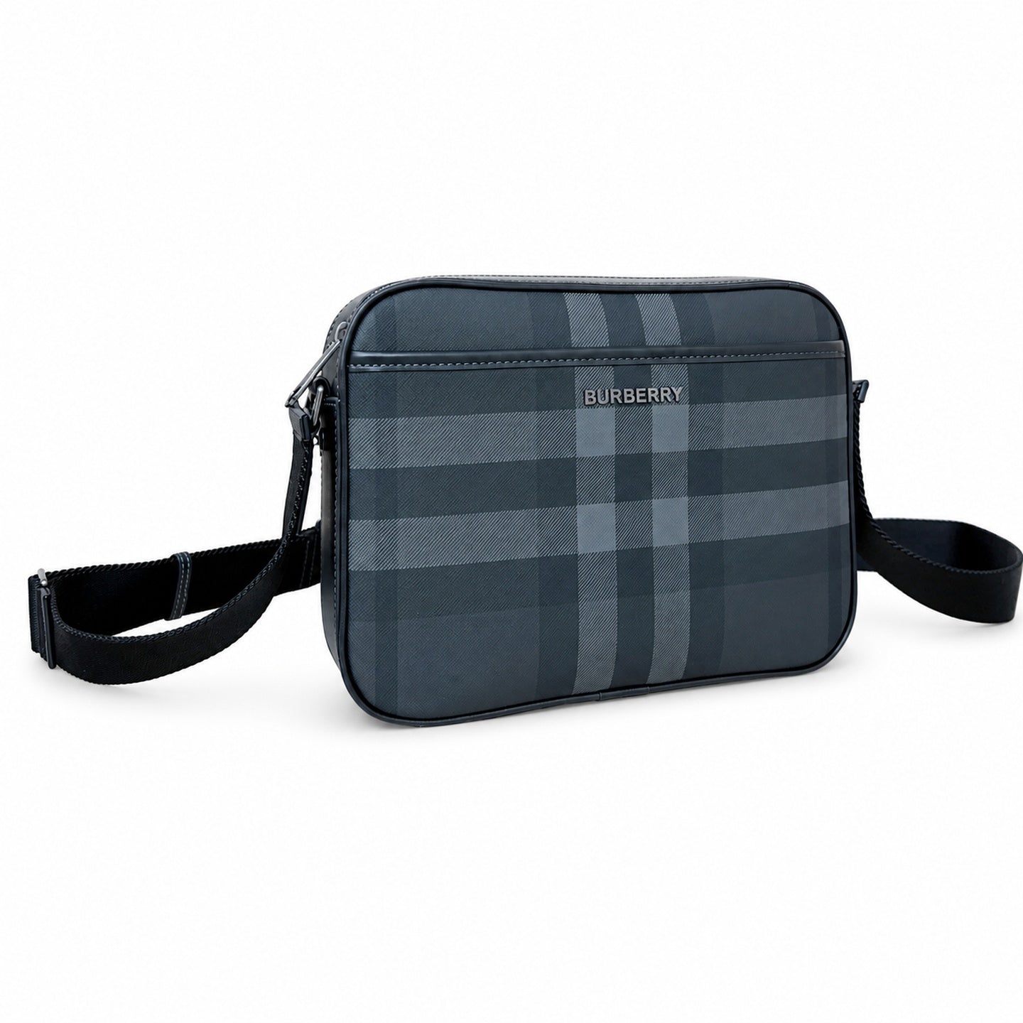 Burberry Leather Check Crossbody Bag