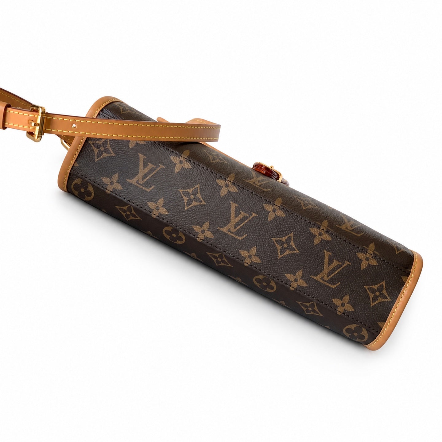 Louis Vuitton Large Canvas Leather Gold Handbag