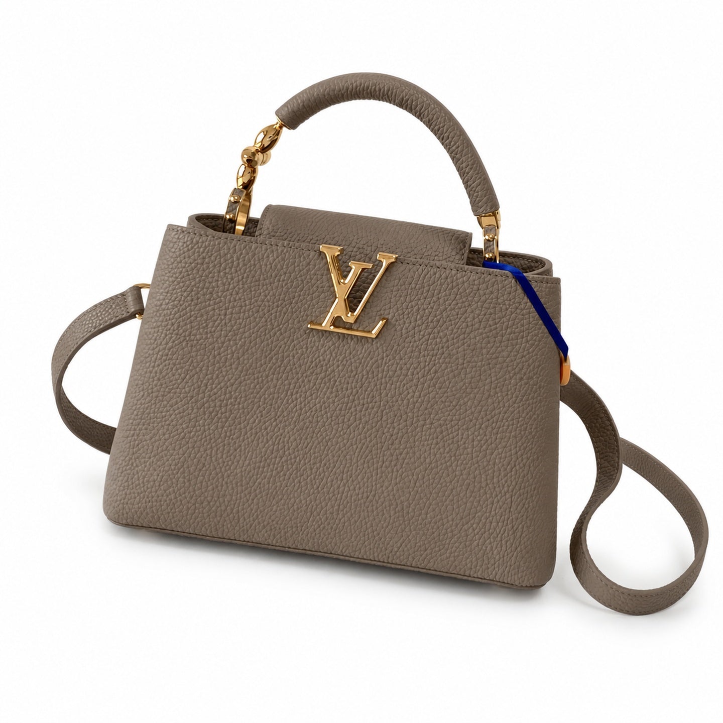 Louis Vuitton Capucines Leather Gray Handbag