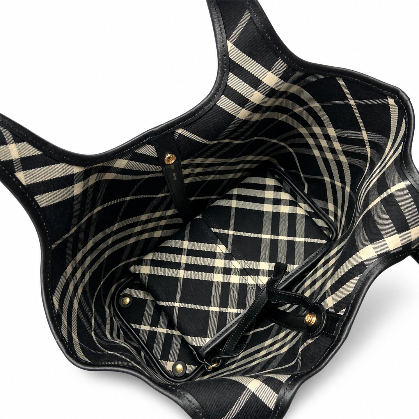 Burberry Cotton Check Tote Bag