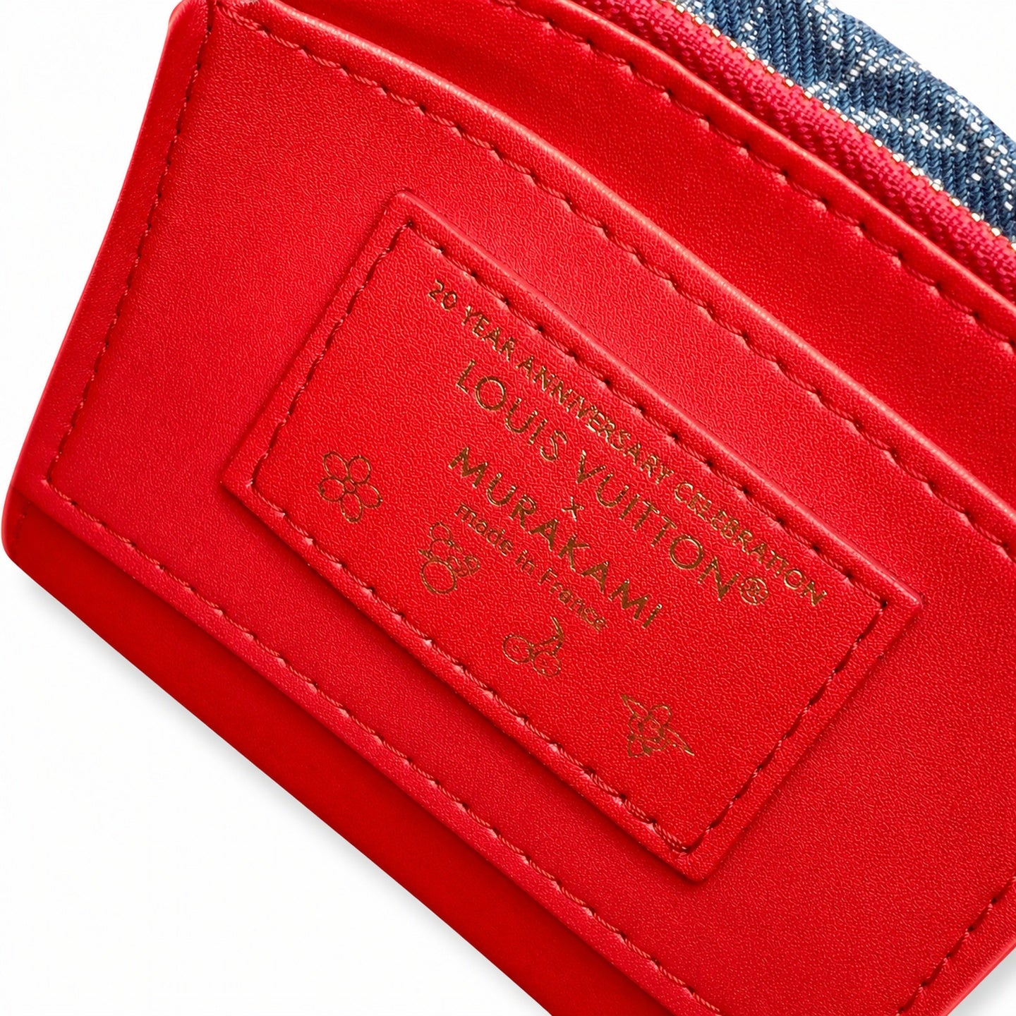 Louis Vuitton Takashi Murakami Mini Denim Leather Black Red Handbag