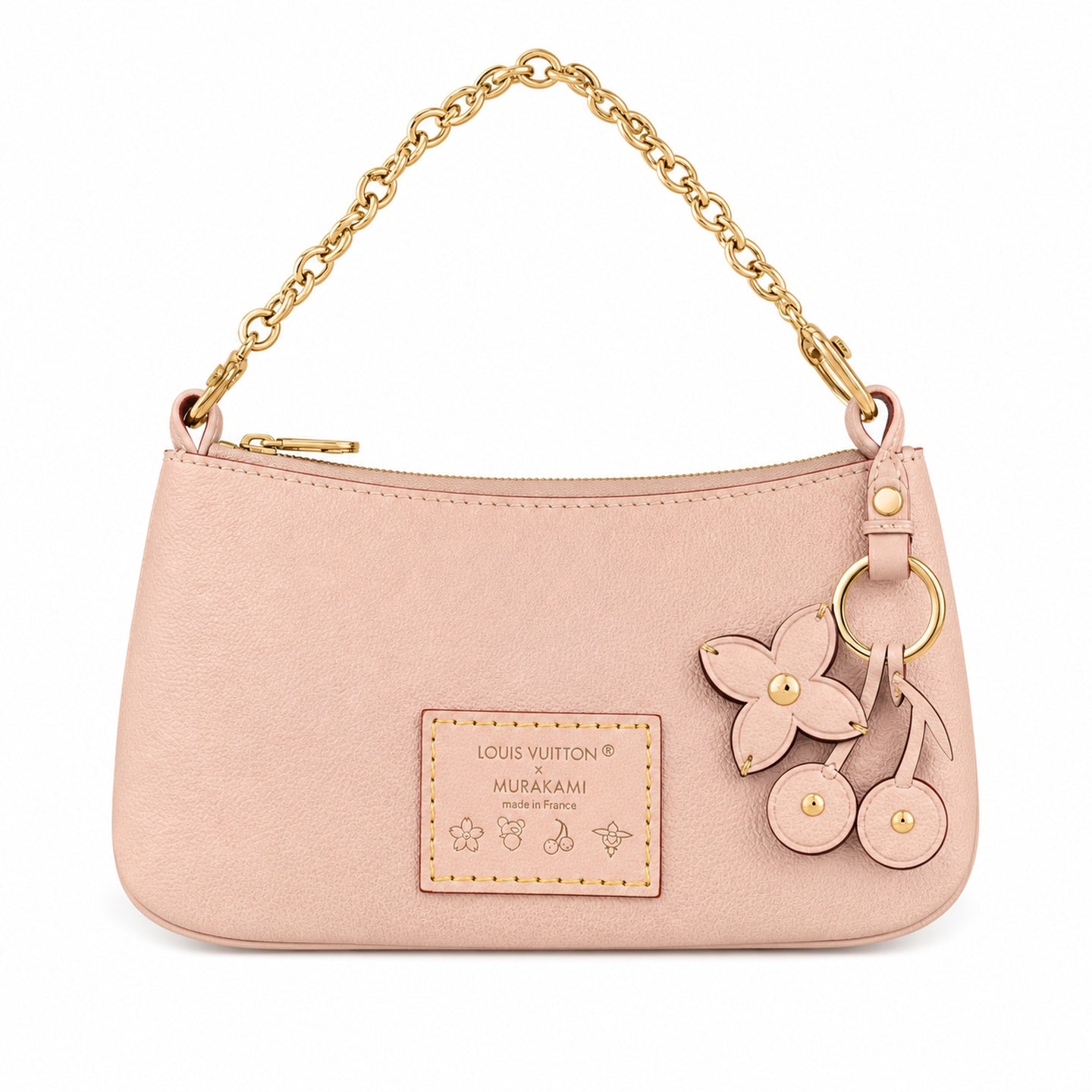 Louis Vuitton OnTheGo Small Canvas Leather White Handbag