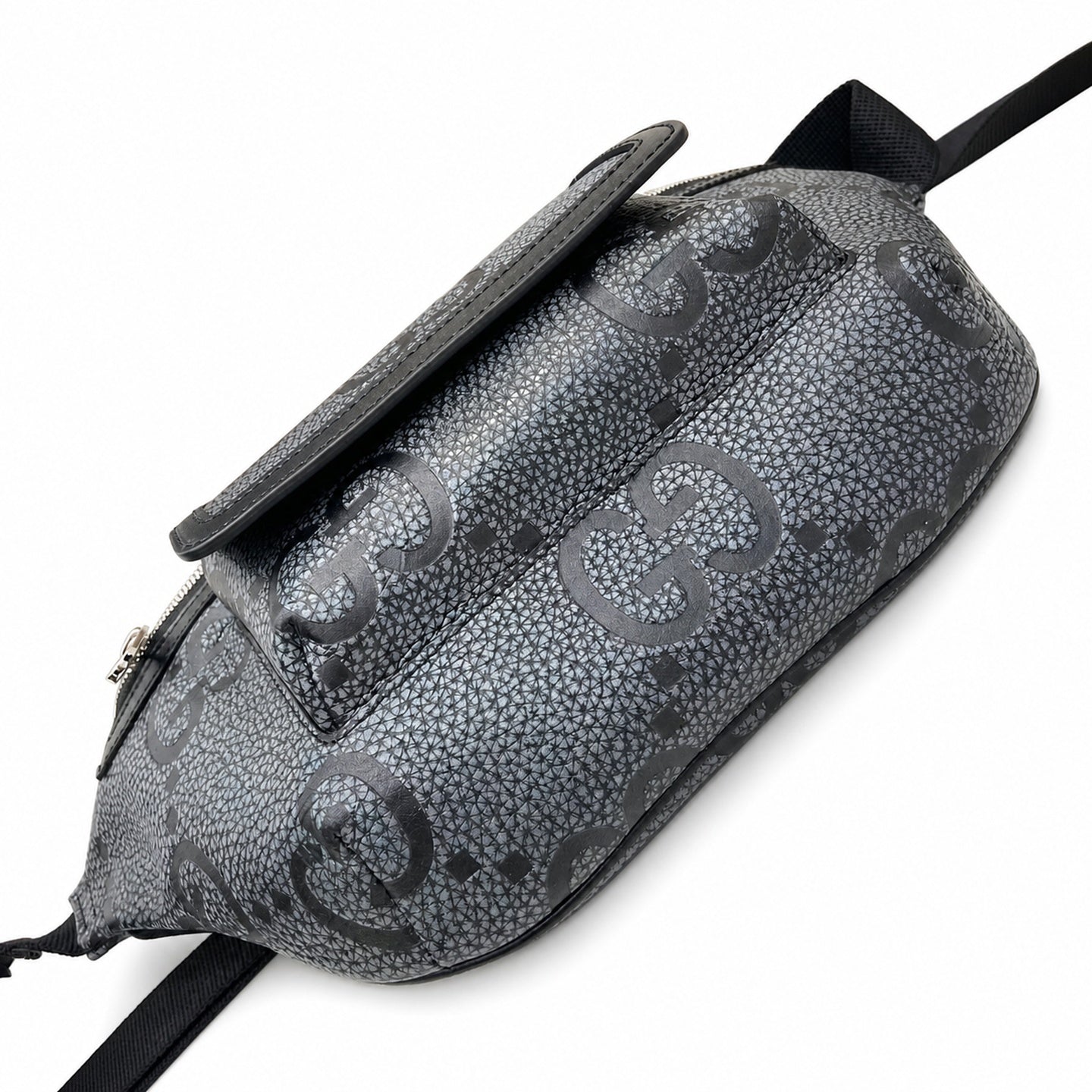 Gucci Cotton Leather Black Gray Charm