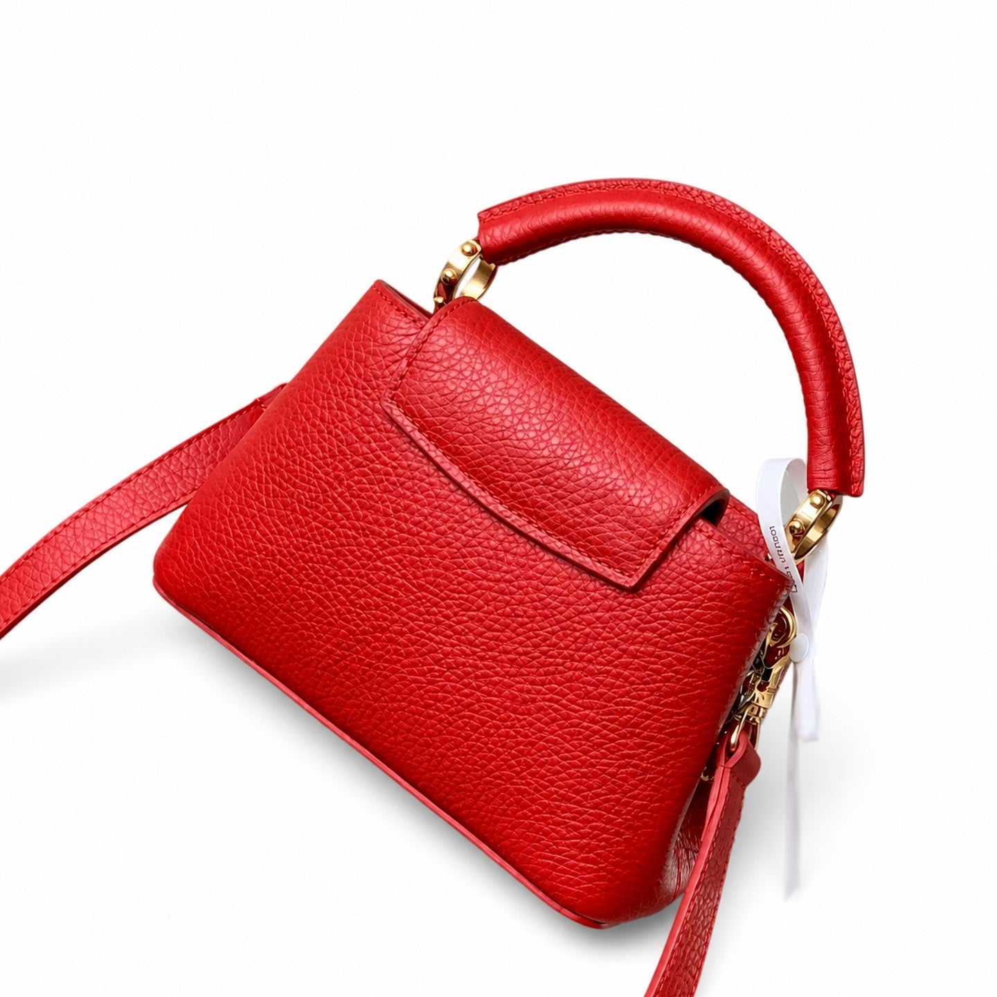 Louis Vuitton Capucines Mini Leather Red Handbag