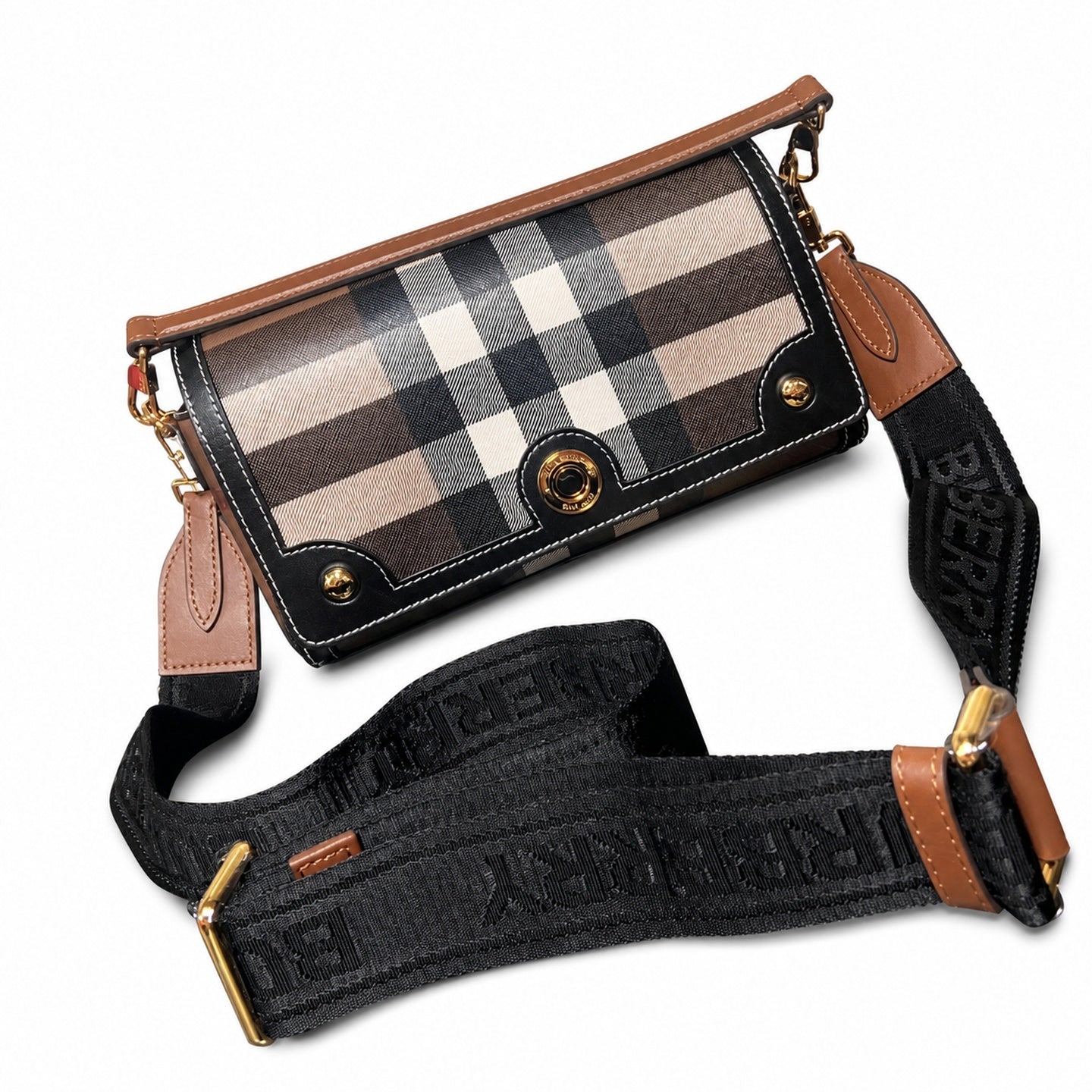 Burberry Leather Check Bag