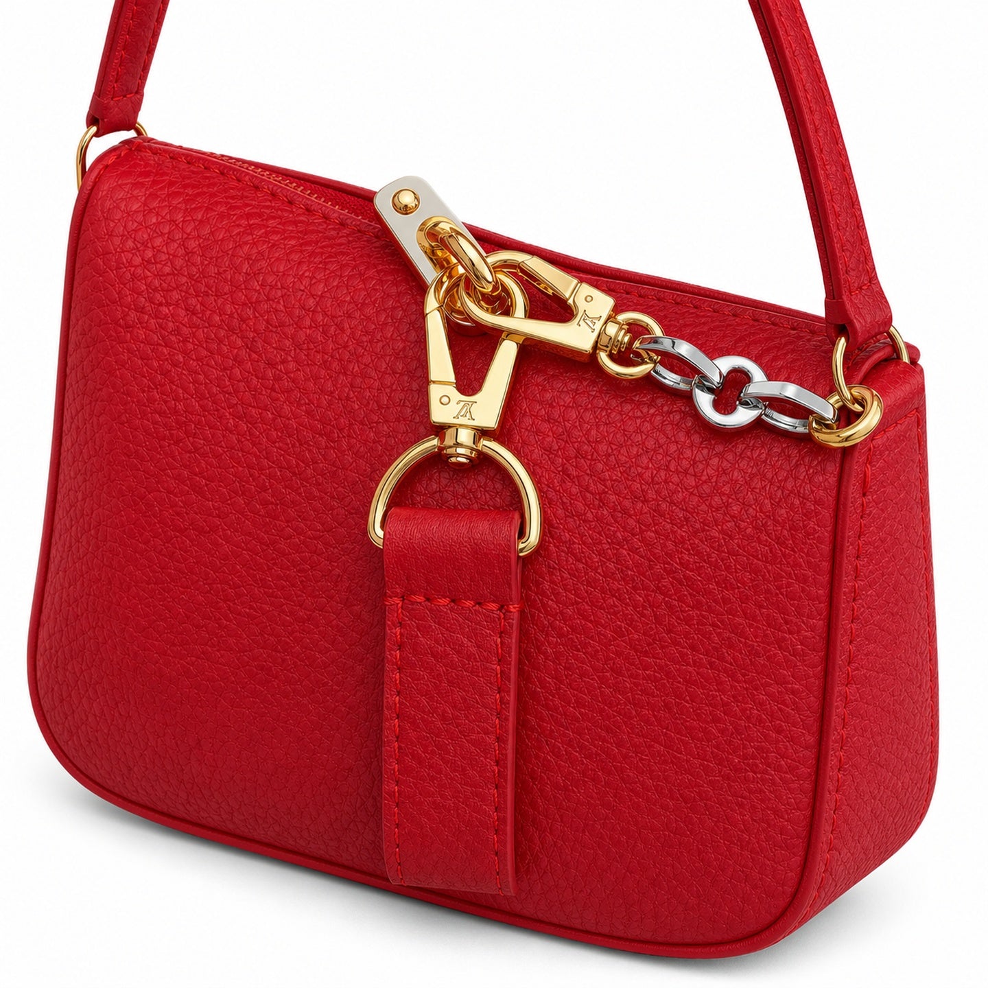 Louis Vuitton Capucines Medium Leather Red Handbag