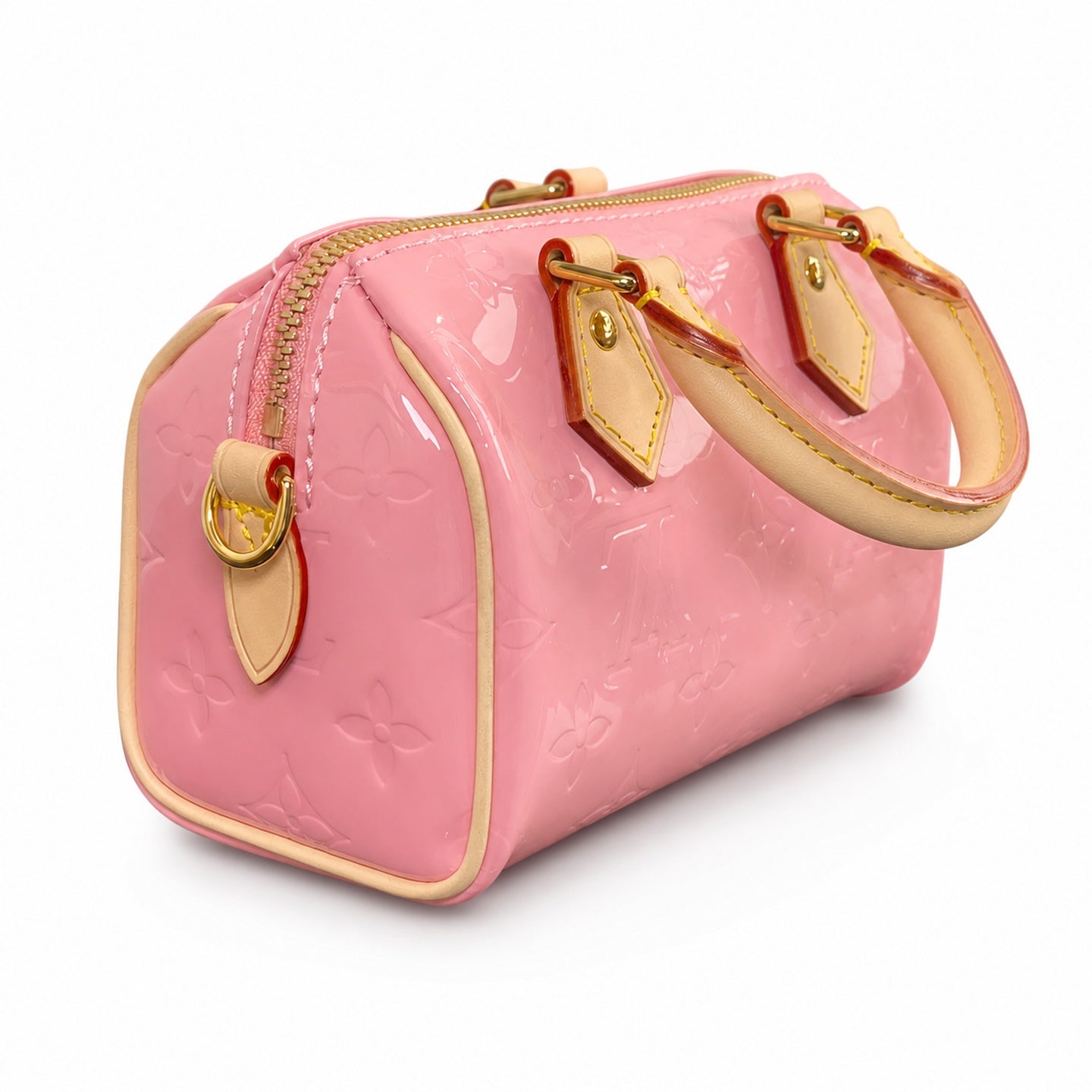 Louis Vuitton Speedy Leather Pink Handbag