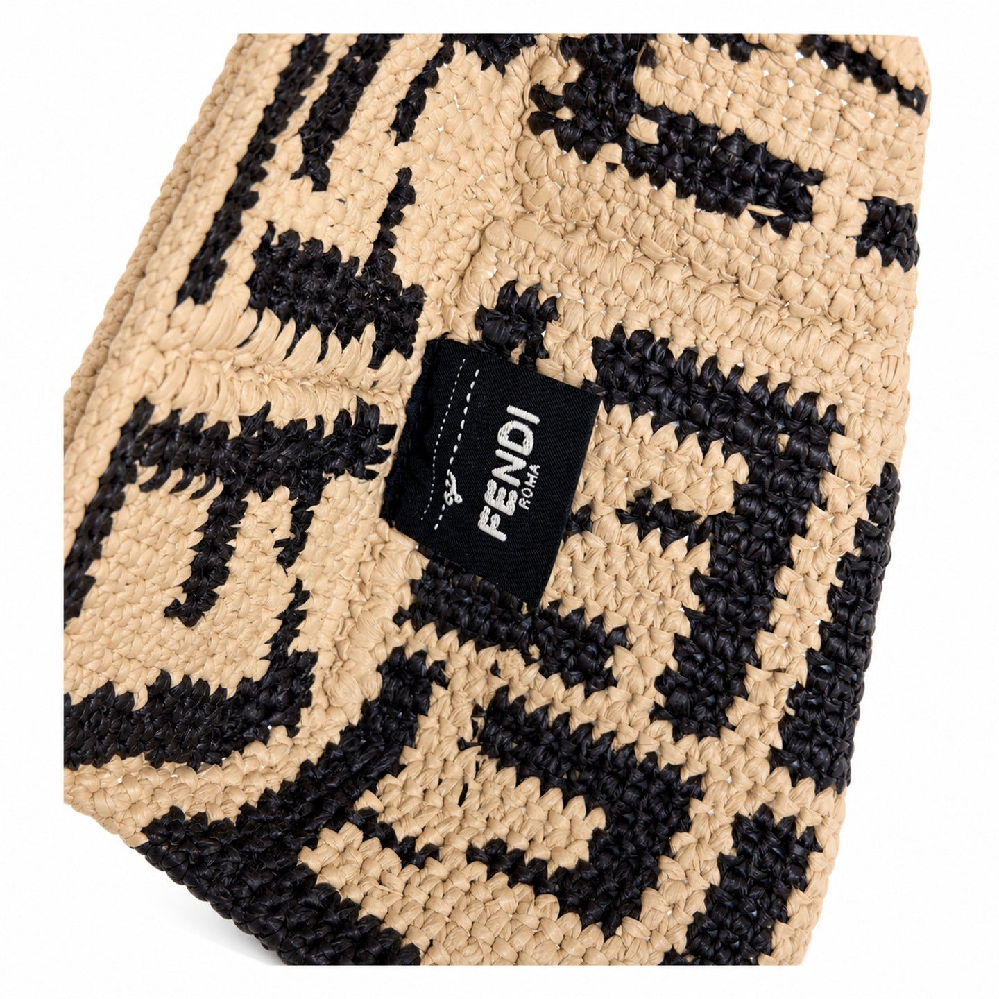 Fendi Roll Large Raffia Shopping Bag