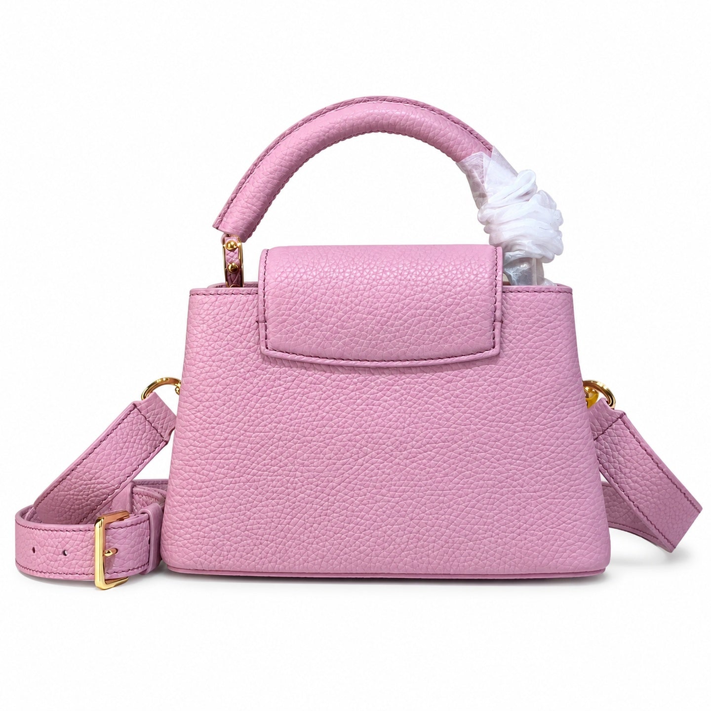 Louis Vuitton Capucines Mini Leather Purple Handbag