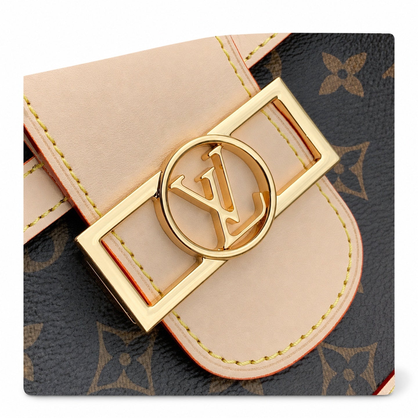 Louis Vuitton Dauphine Large Canvas Leather Handbag