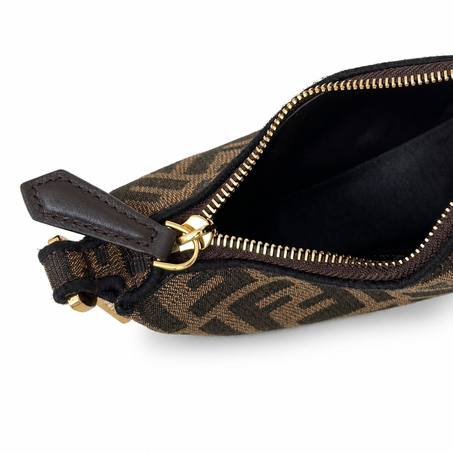 Fendi Fendigraphy Mini Leather Brown Shoulder Bag