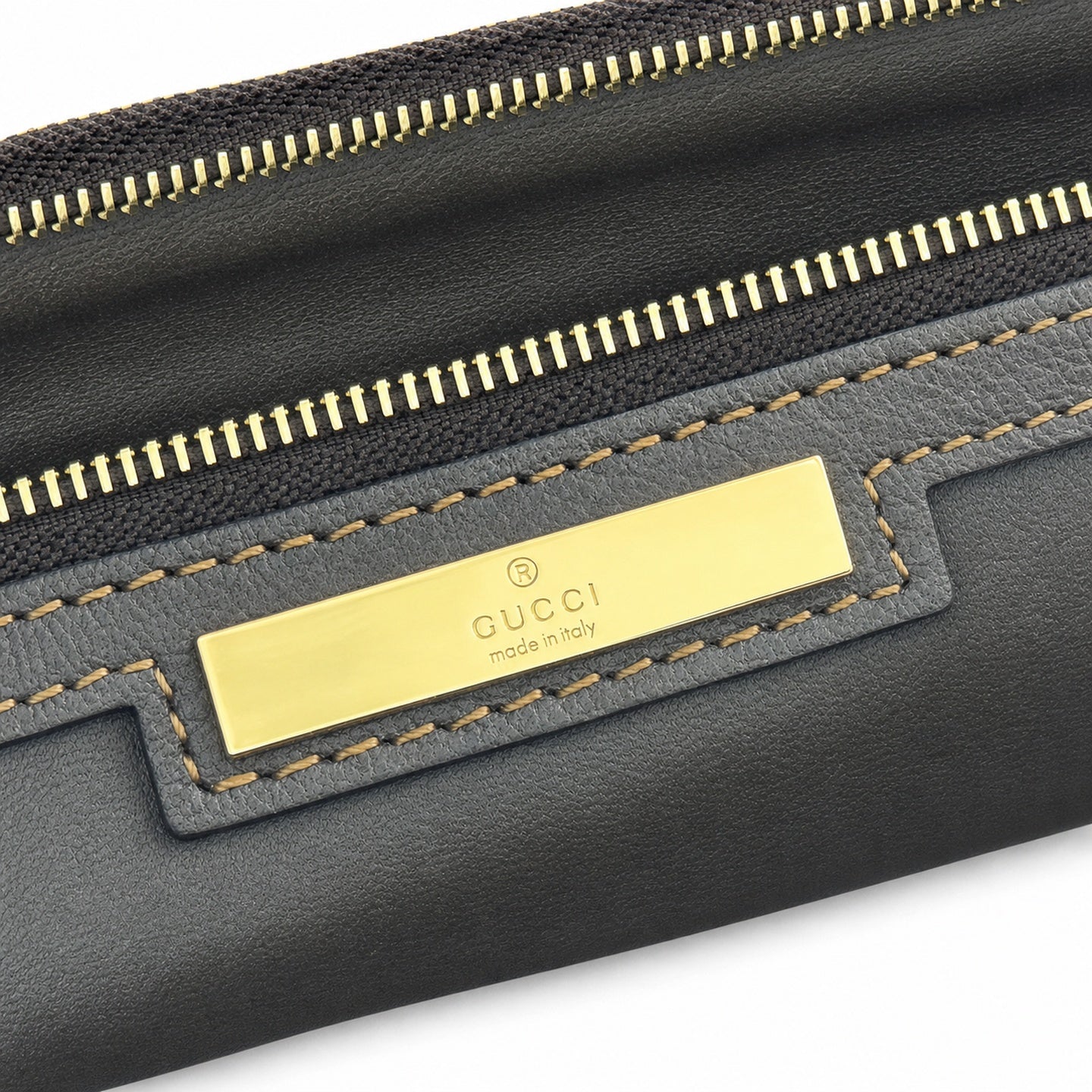 Gucci Horsebit Canvas Leather Brown Gold Shoulder Bag