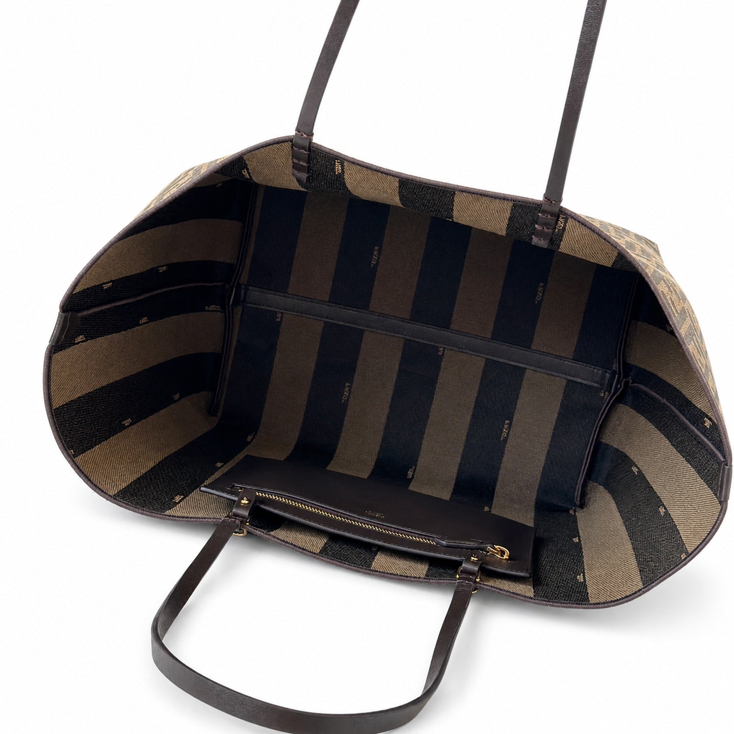 Fendi Roll Reversible Brown Bag