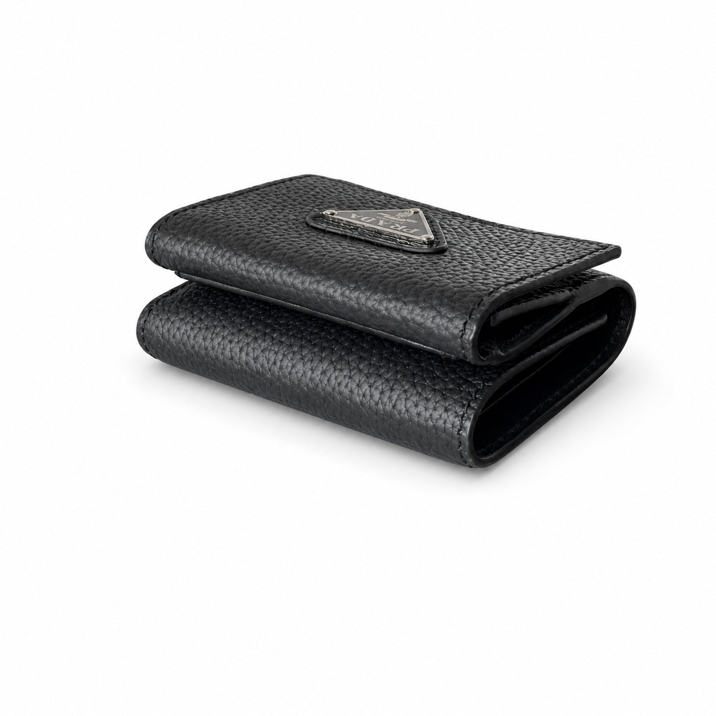 Prada Mini Leather Black Wallet