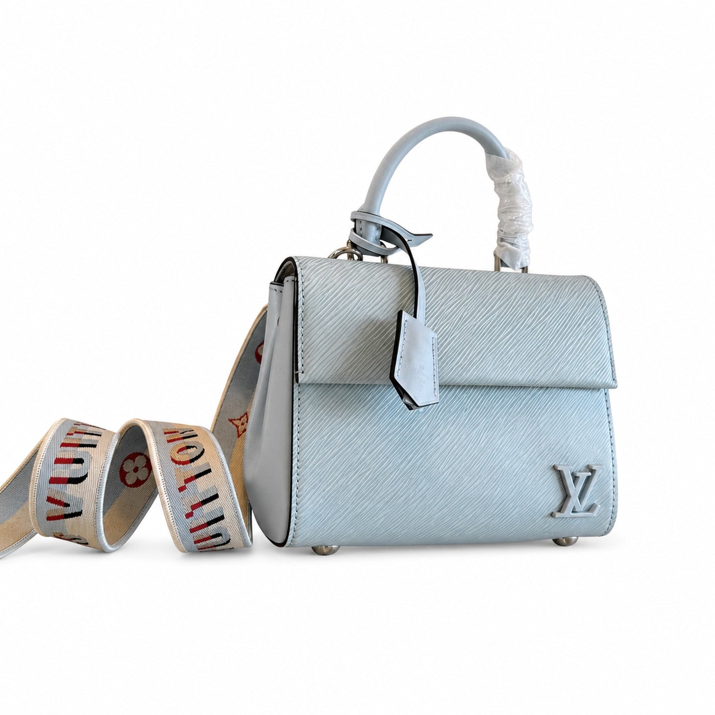 Louis Vuitton Mini Jacquard Leather Blue Handbag
