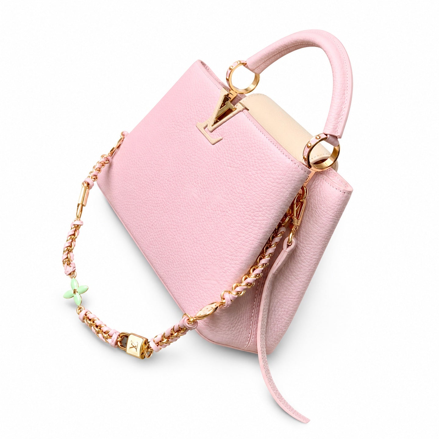 Louis Vuitton Capucines Small Leather Pink Handbag