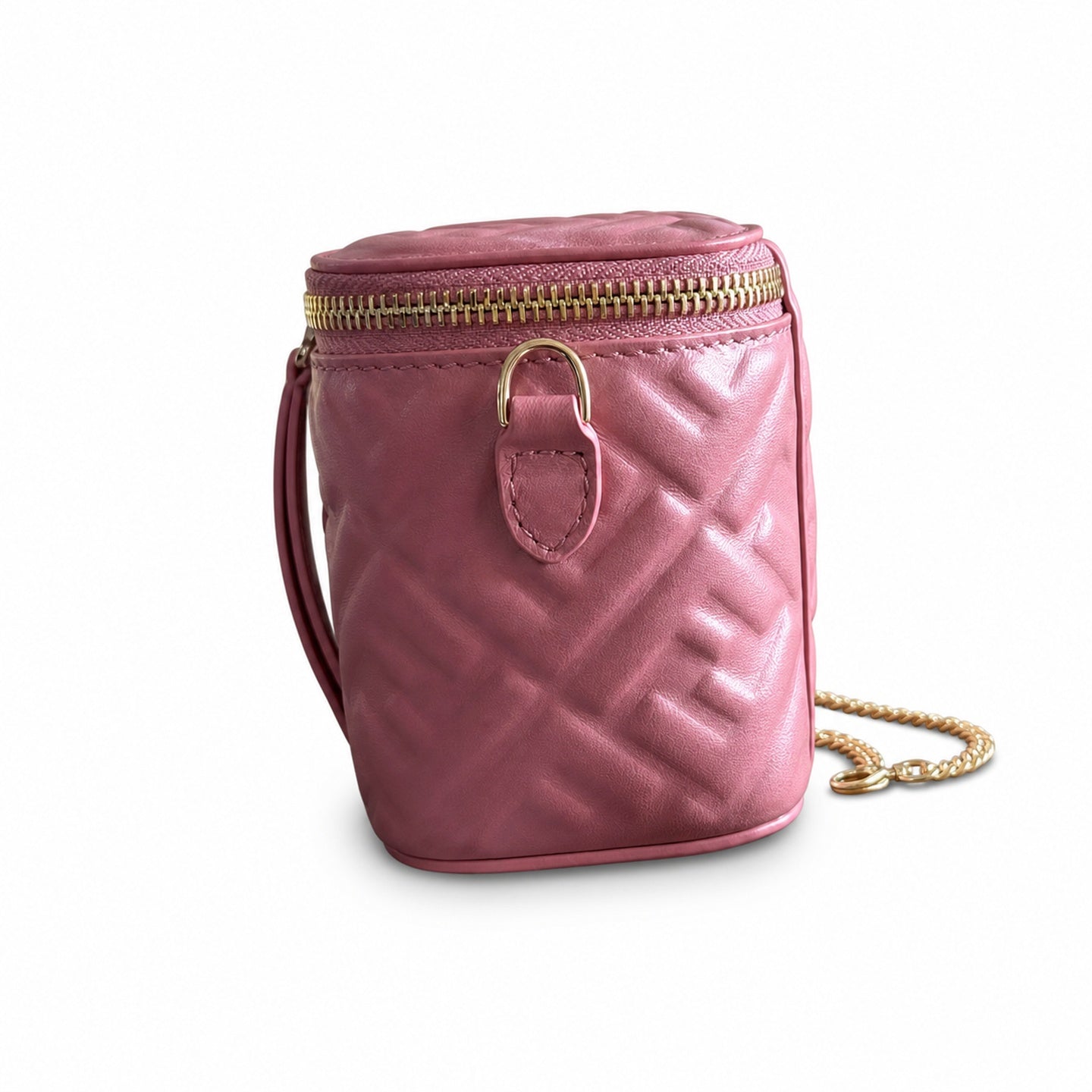 Fendi Mini Leather Pink Vanity Bag