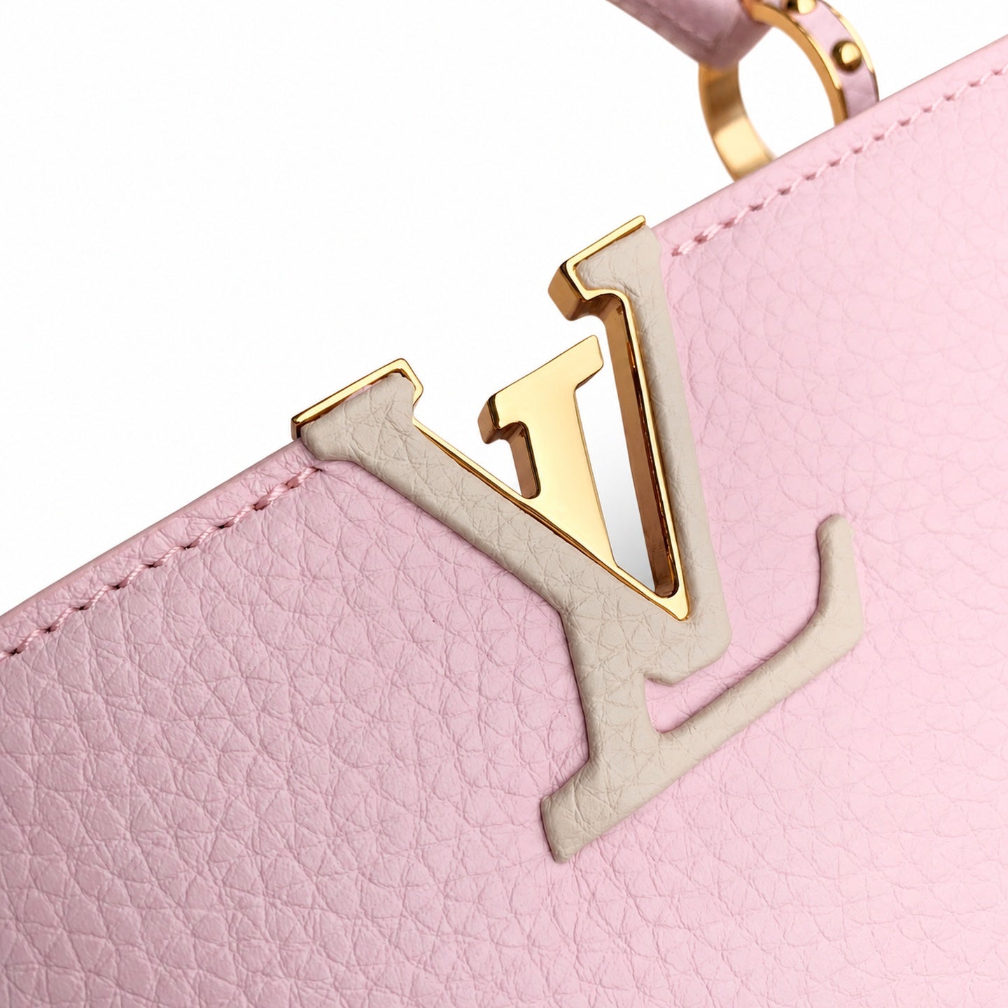 Louis Vuitton Capucines Small Leather Pink Handbag