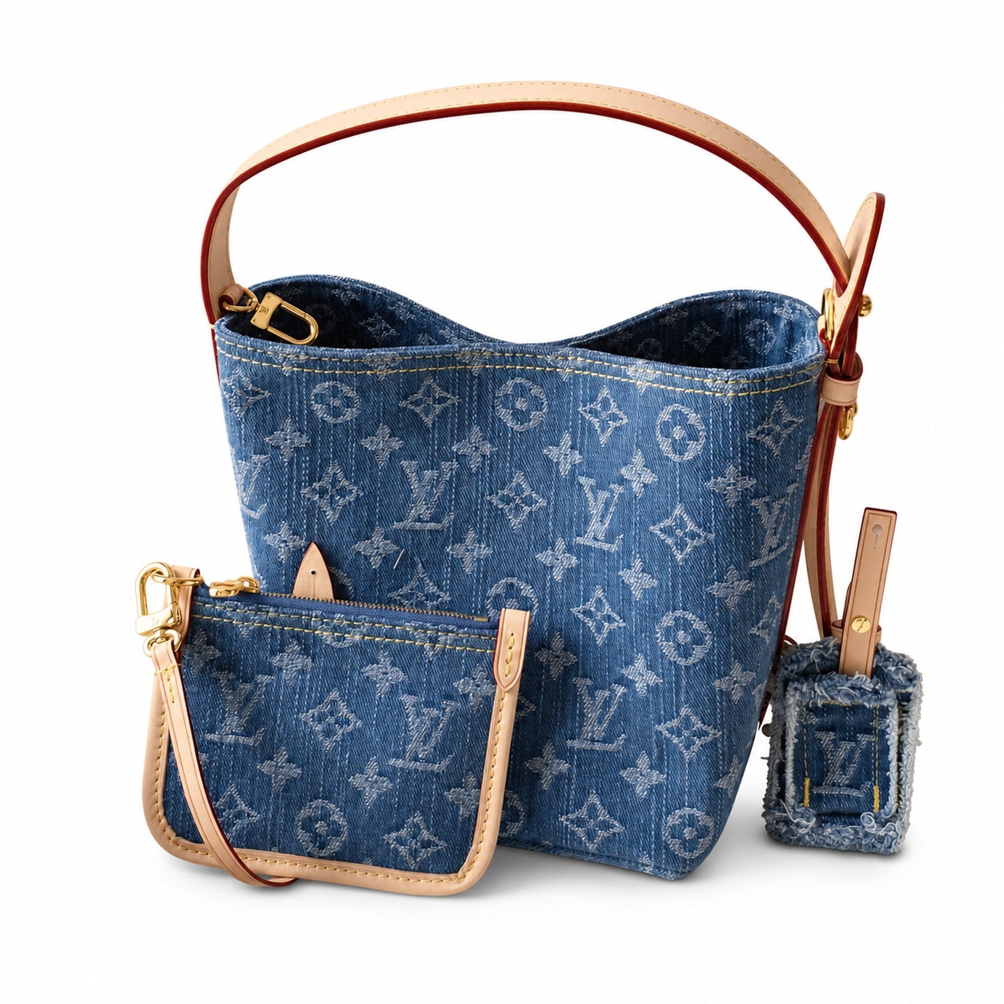 Louis Vuitton All In Denim Blue Handbag