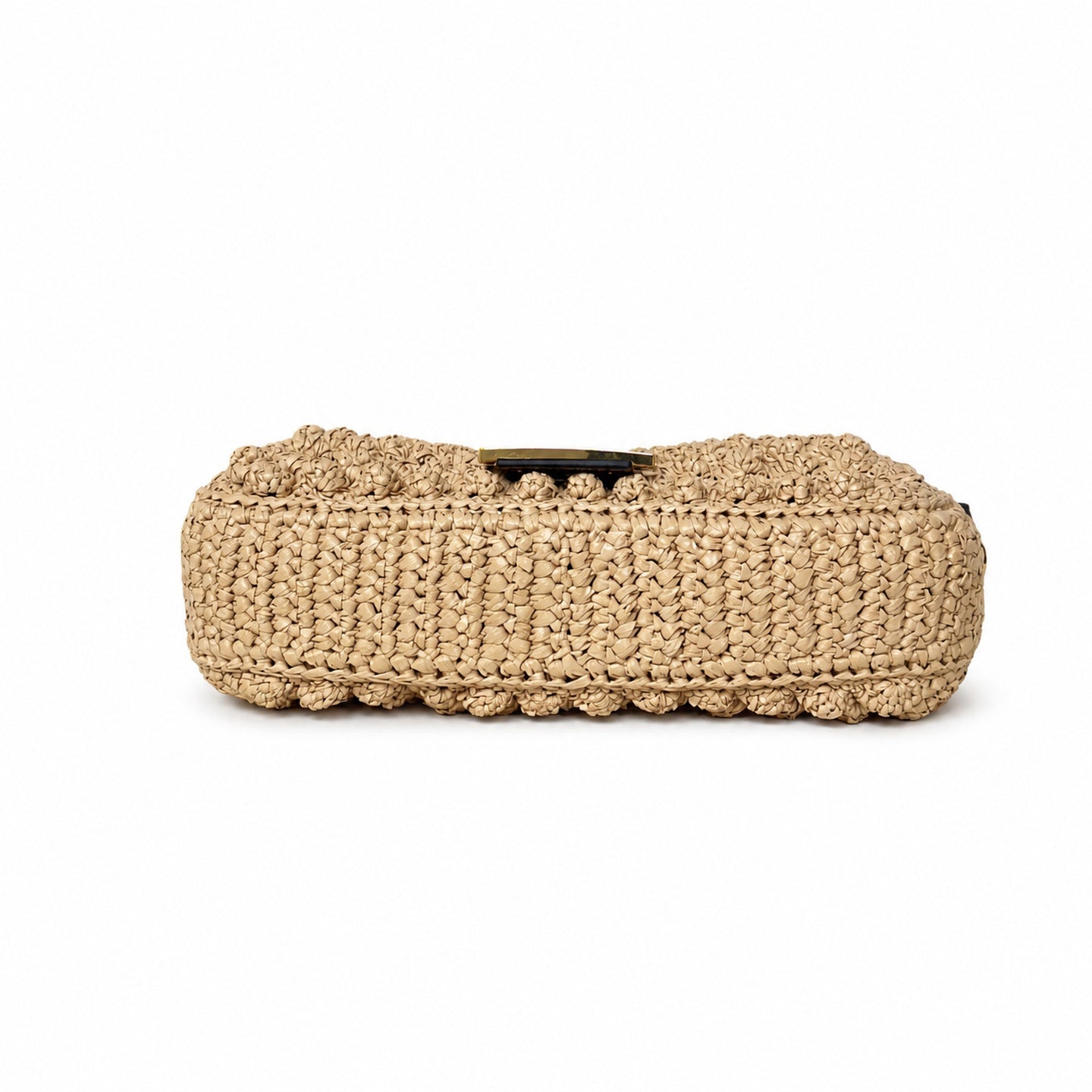 Fendi Baguette Raffia Leather Brown Handbag