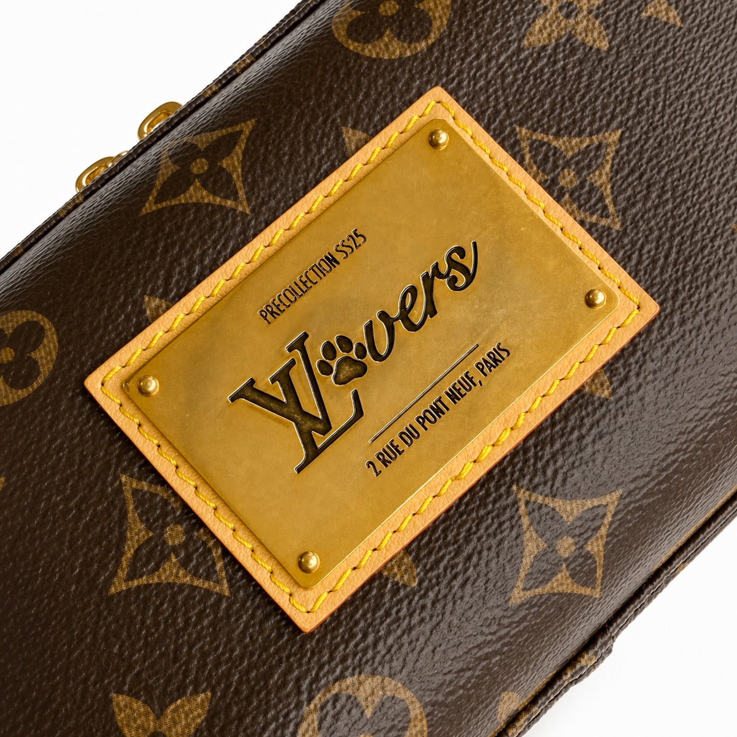 Louis Vuitton Mini Canvas Leather Handbag