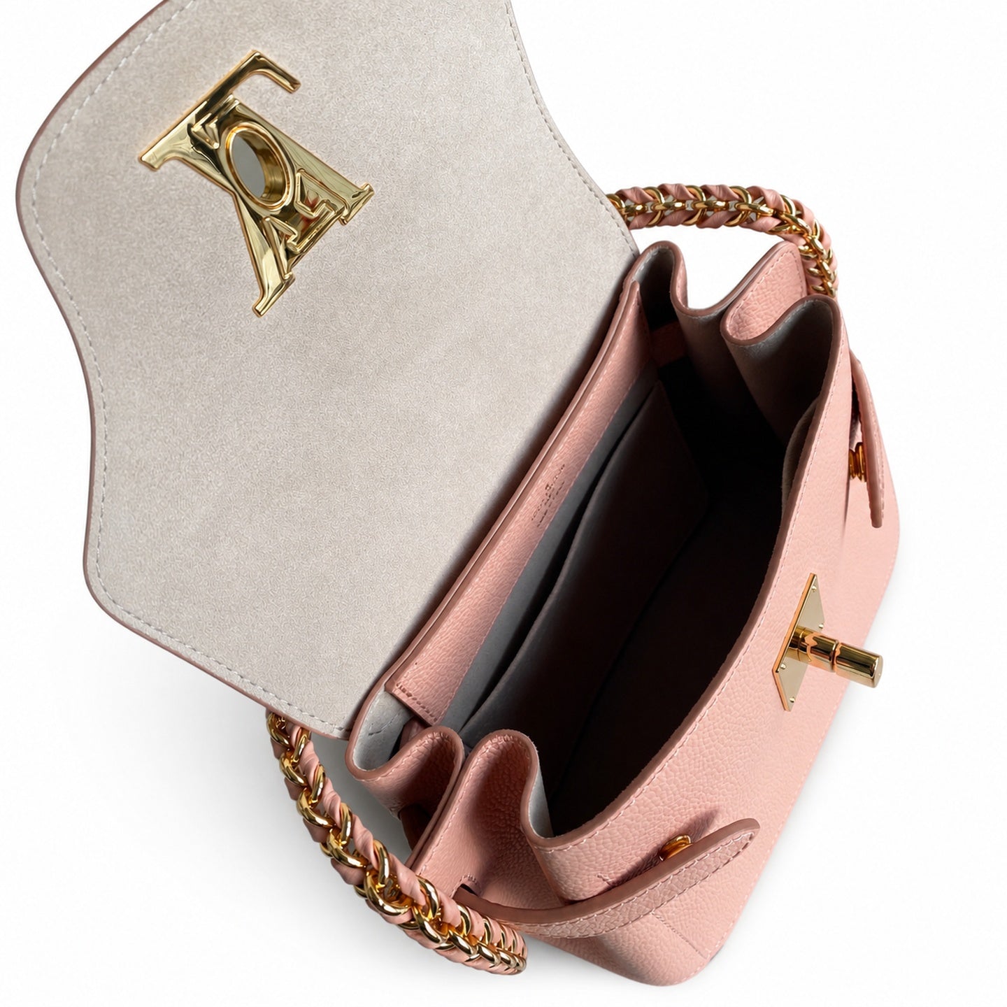 Louis Vuitton LockMe Mini Leather Pink Handbag