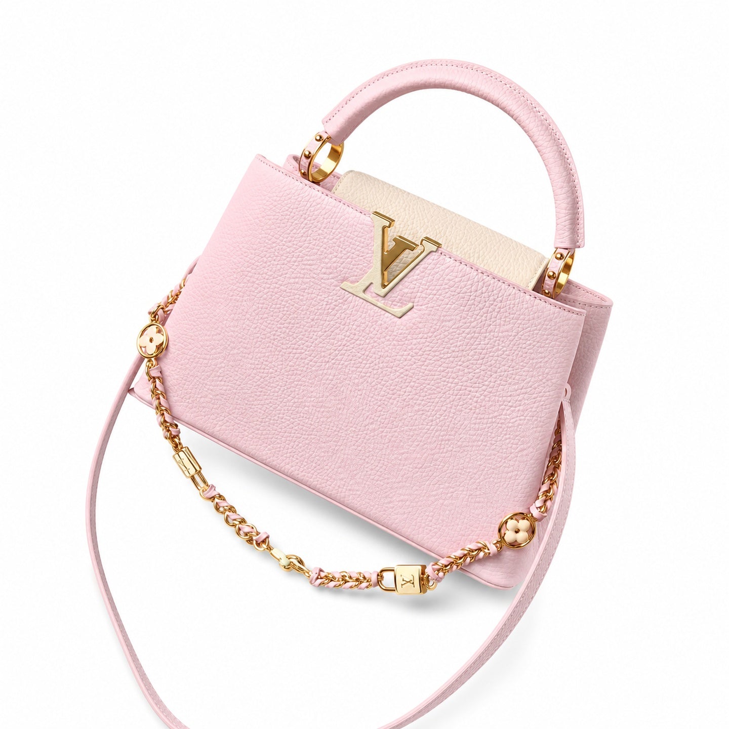 Louis Vuitton Capucines Medium Leather Pink Handbag
