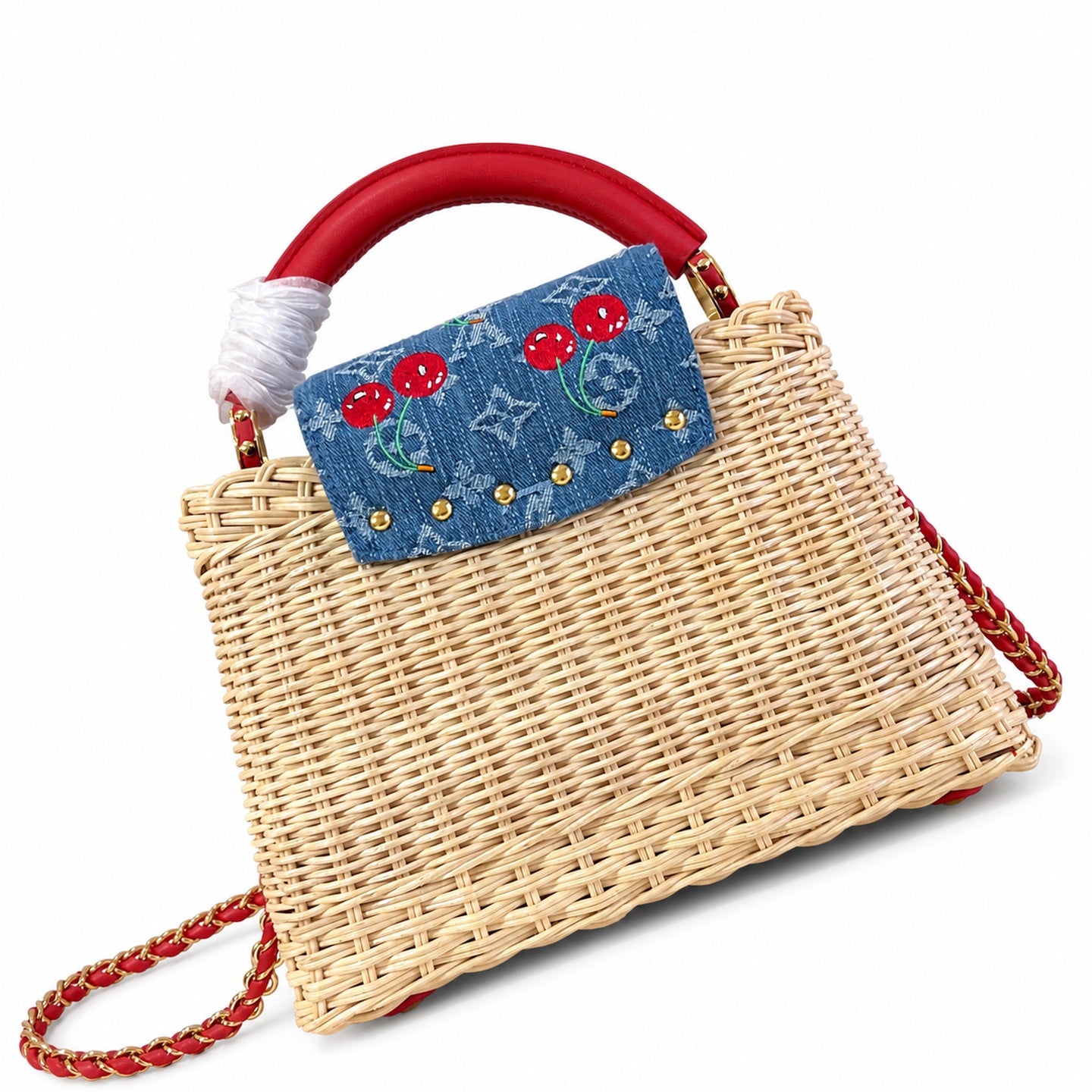 Louis Vuitton Capucines Takashi Murakami Small Red Handbag