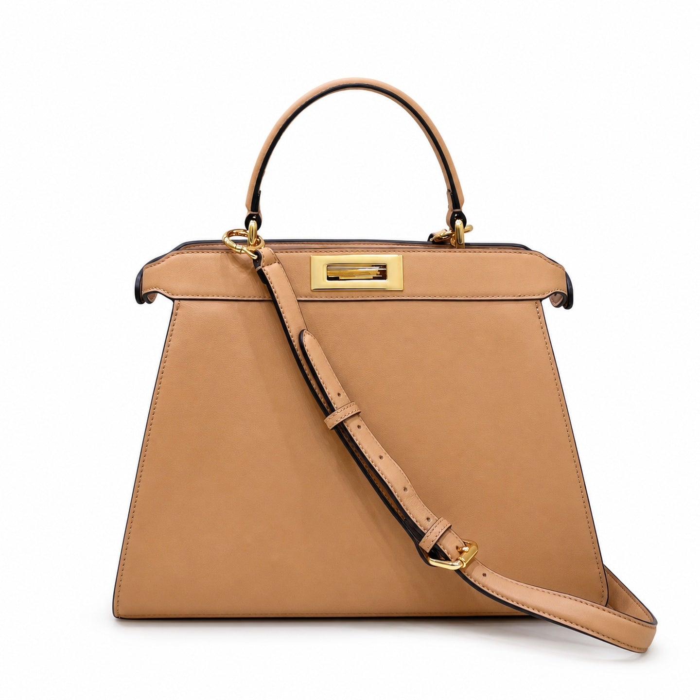 Fendi Peekaboo I See U Leather Check Bag
