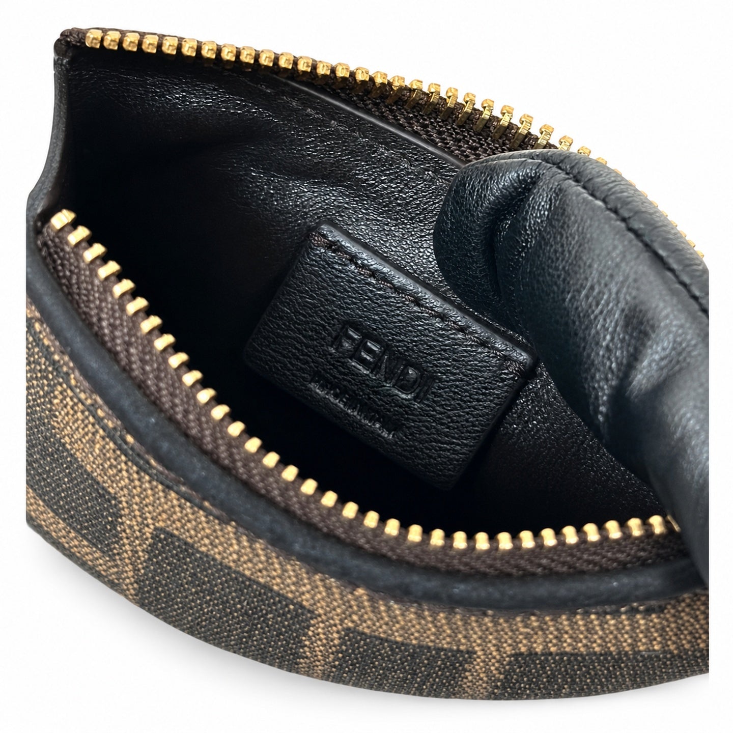 Fendi Fendigraphy Mini Leather Brown Shoulder Bag