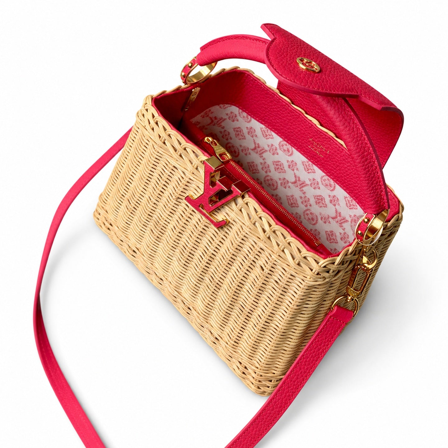 Louis Vuitton Capucines Small Red Handbag