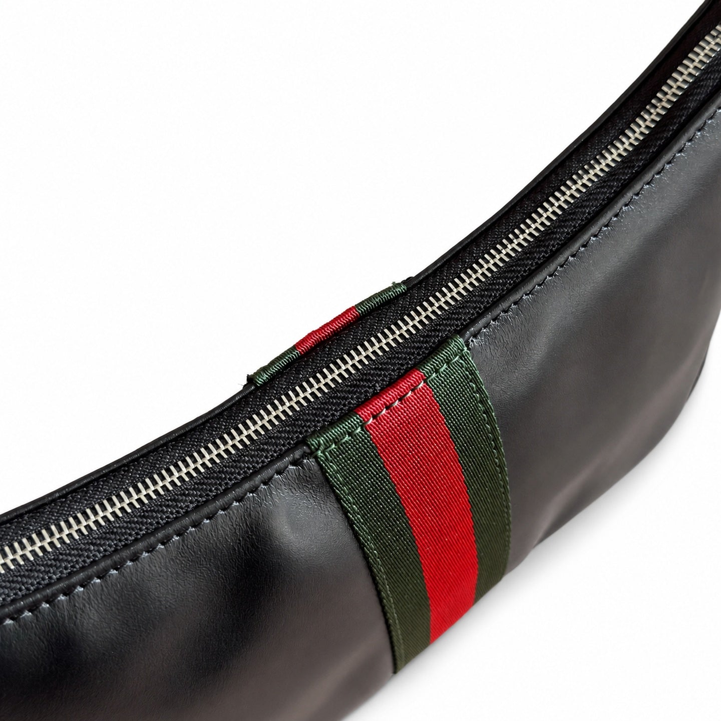 Gucci Leather Black Red Green Bag
