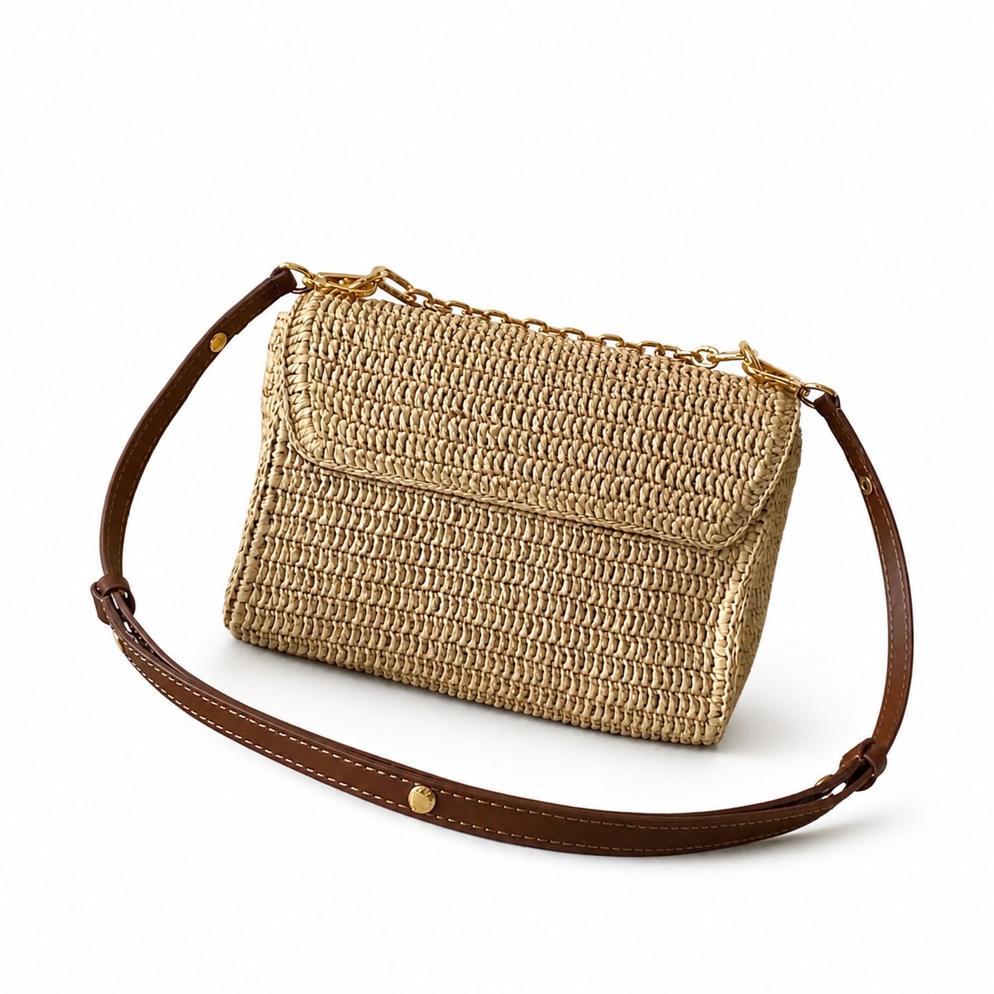Louis Vuitton Twist Raffia Leather Handbag