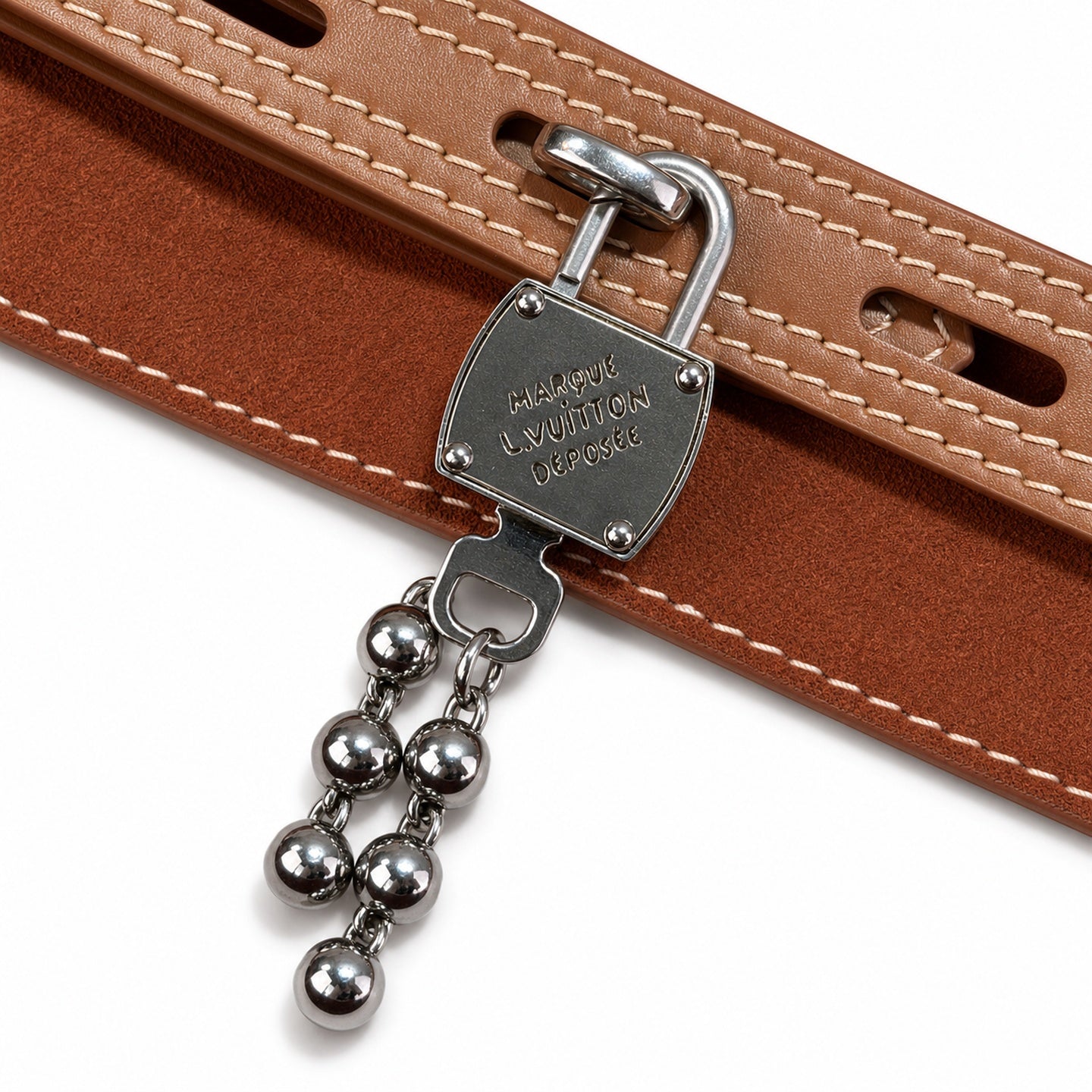 Louis Vuitton Suede Leather Brown Handbag