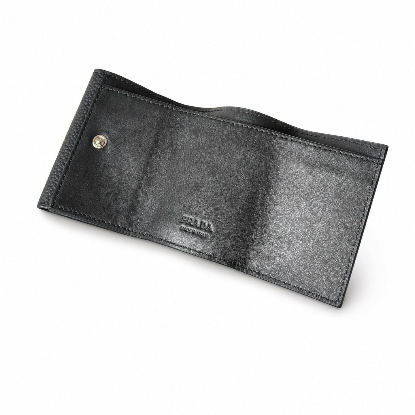 Prada Mini Leather Black Wallet