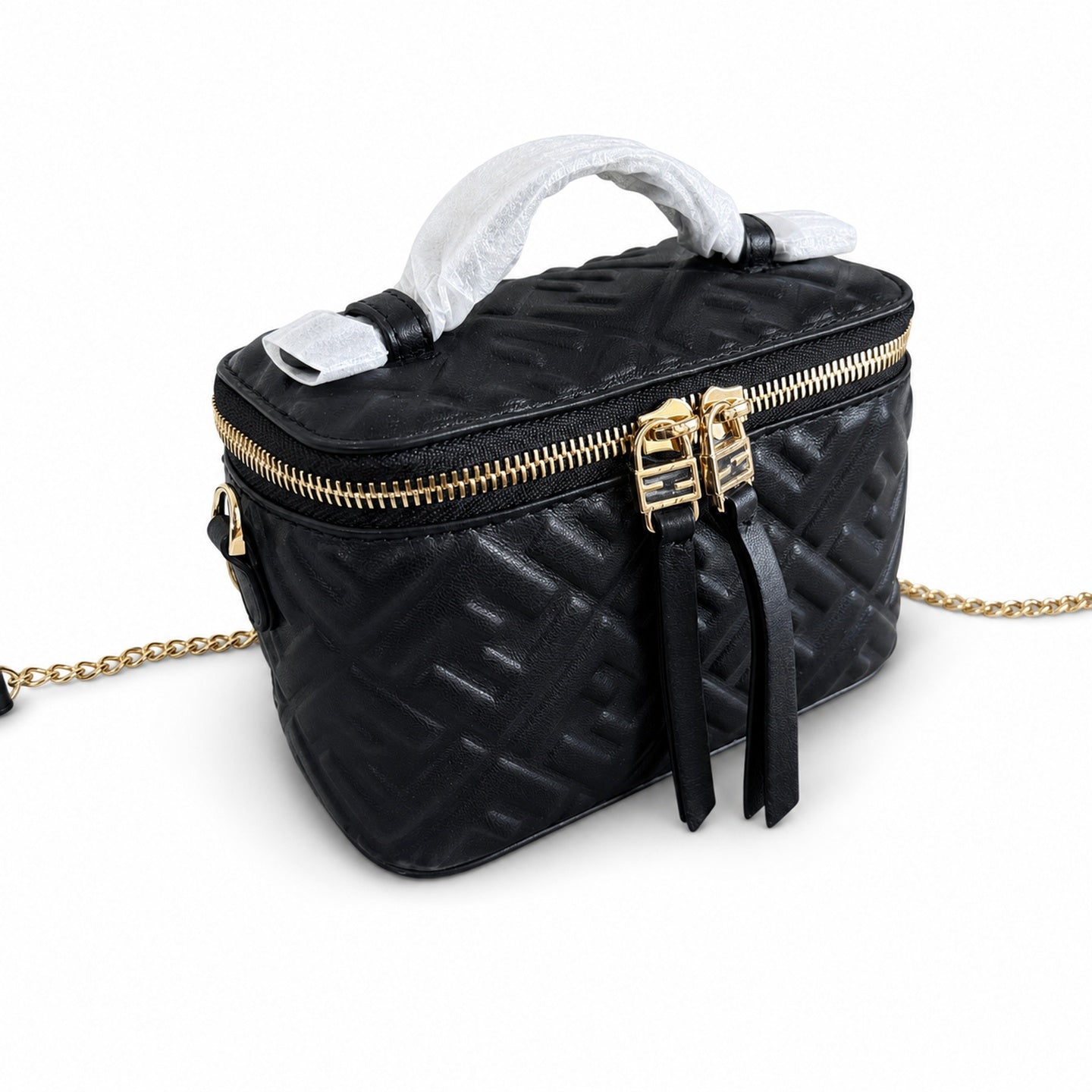 Fendi Mini Leather Black Vanity Bag