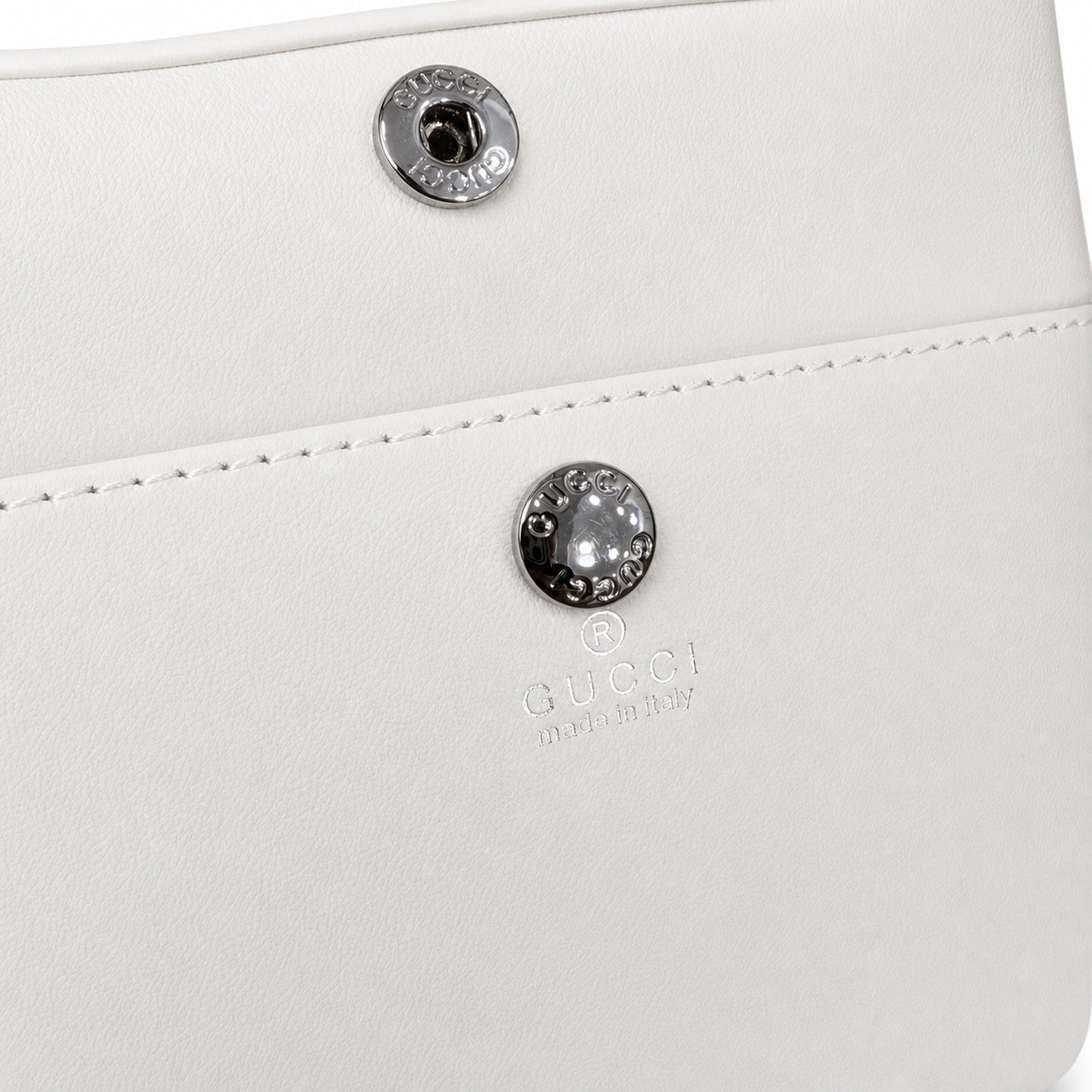 Gucci Suede Leather White Beige Gold Tote Bag