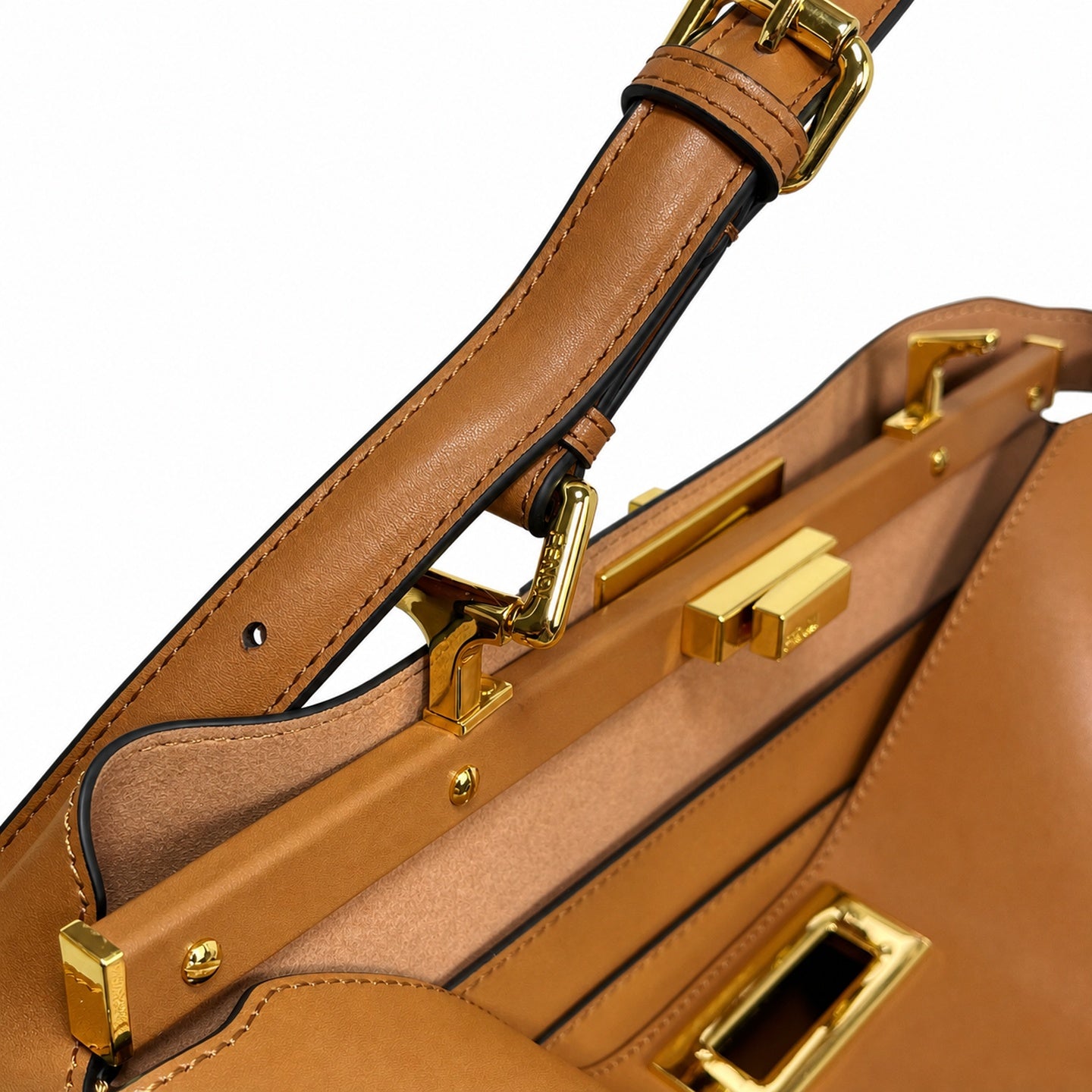 Fendi Peekaboo Soft Large Velvet Leather Handbag