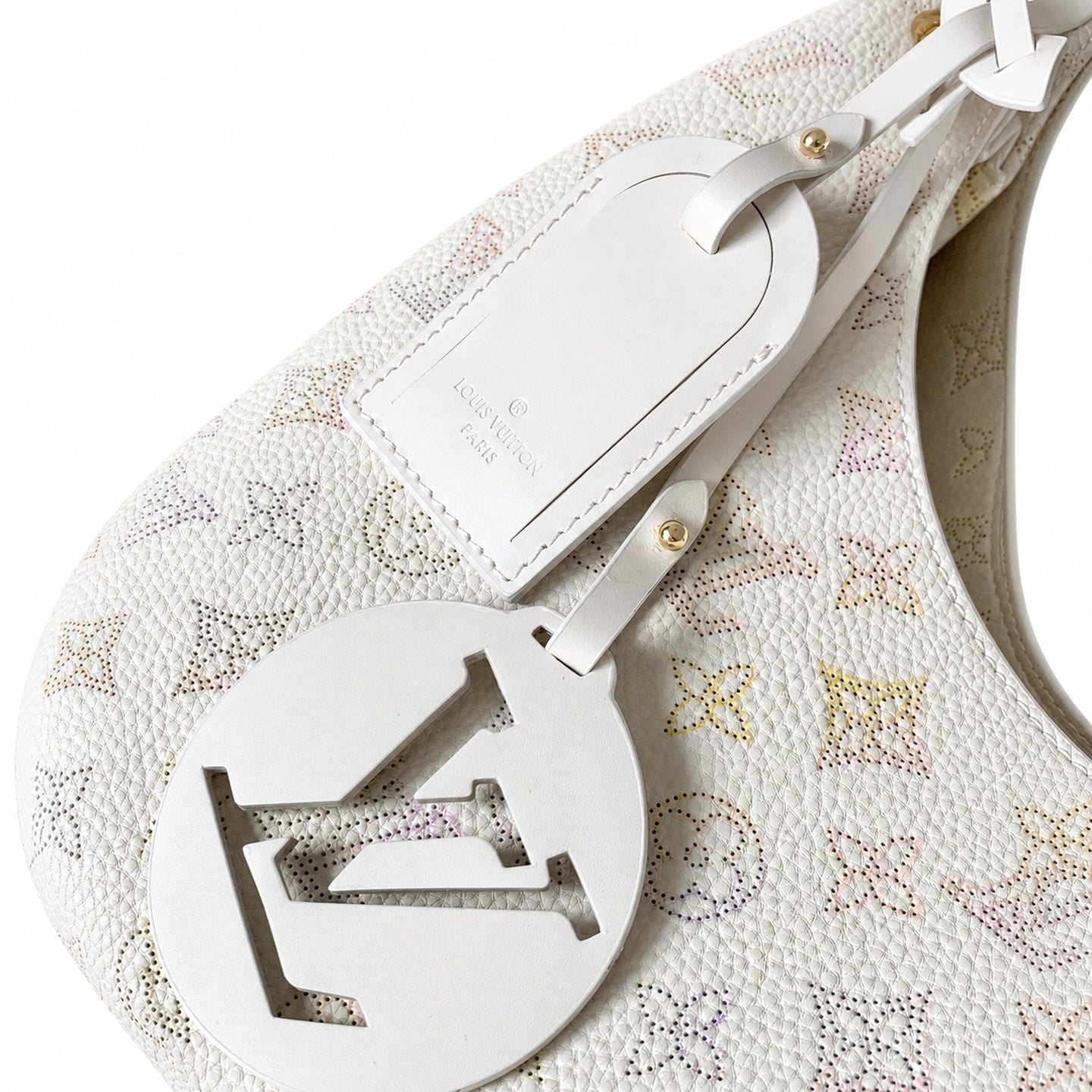Louis Vuitton Leather Blue Gold Handbag